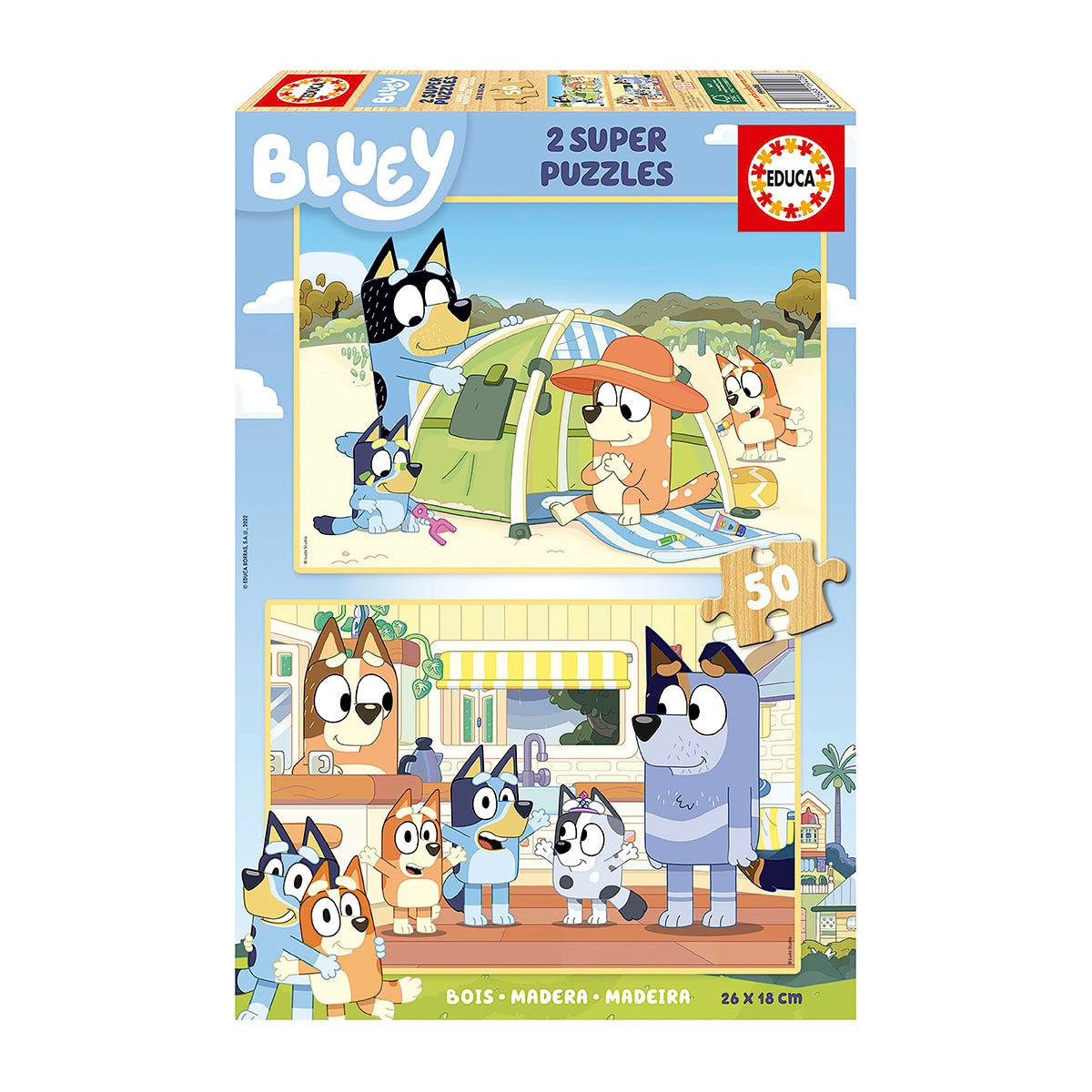Imagen 0 de Puzzle 2x50 Piezas Bluey Educa Borras