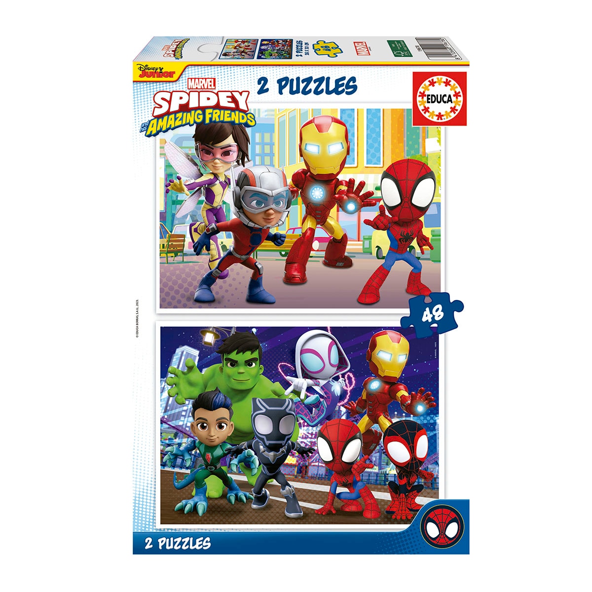 Puzzle 2x48 Piezas Spidey & Amazing Friends Educa Borras 1