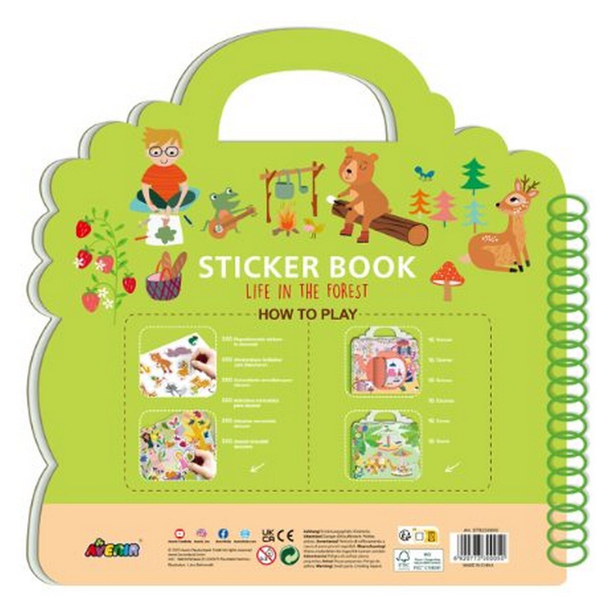 Livro de autocolantes Viver na Floresta Avenir Multicolor Multicolor-2