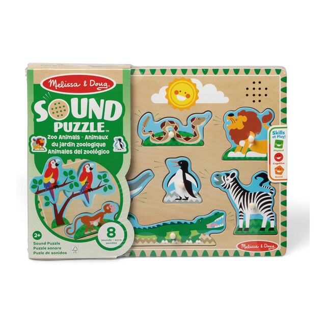 Imagen 0 de Puzzle con sonido Animales del zoo Melissa & Doug