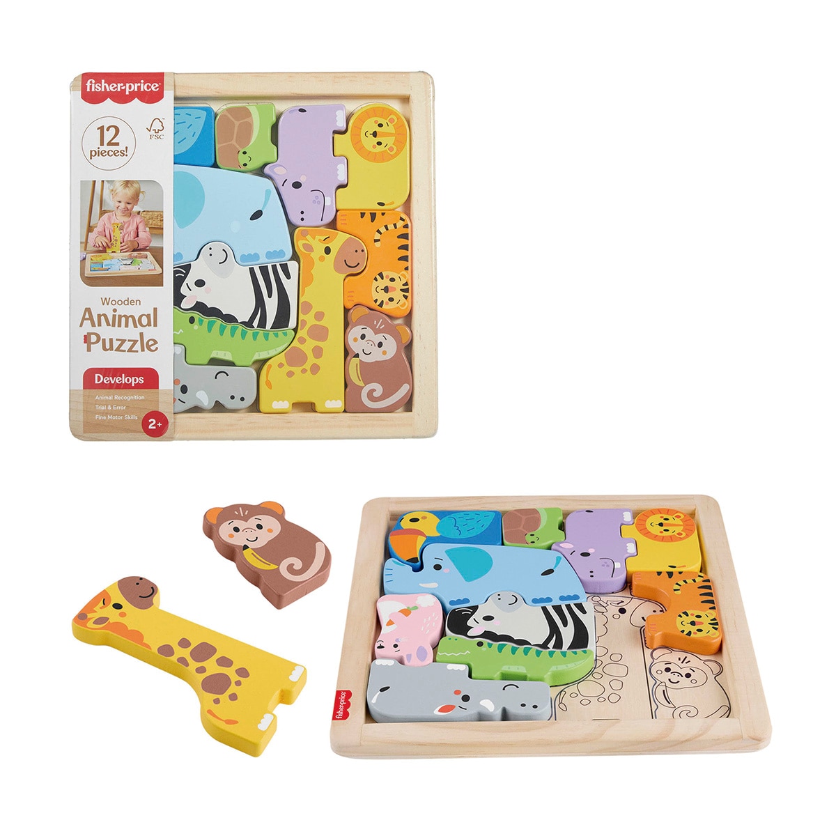 Imagem 0 de Puzzle de Encaixe Animais 13 Peças