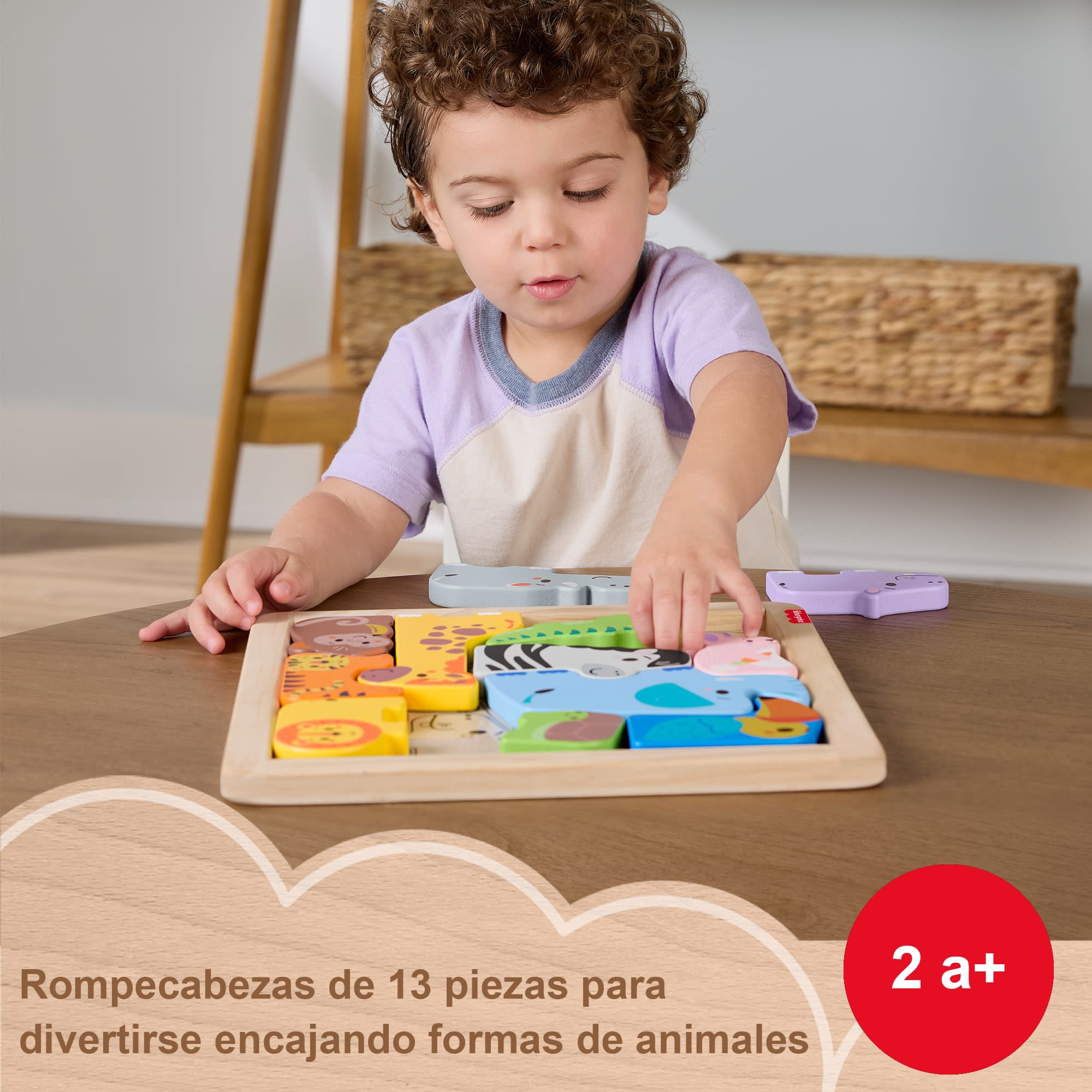 Puzzle de Encaixe Animais 13 Peças 2