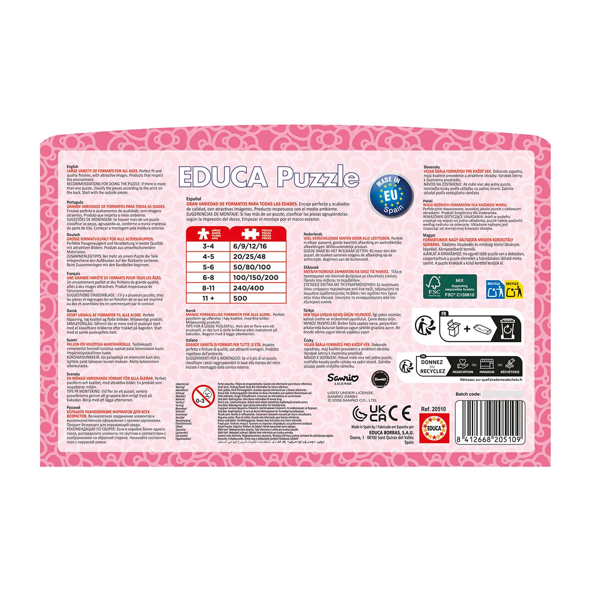 Puzzle Maleta 2X48 Hello Kitty & Friends Hello Kitty & FriendsEduca 3