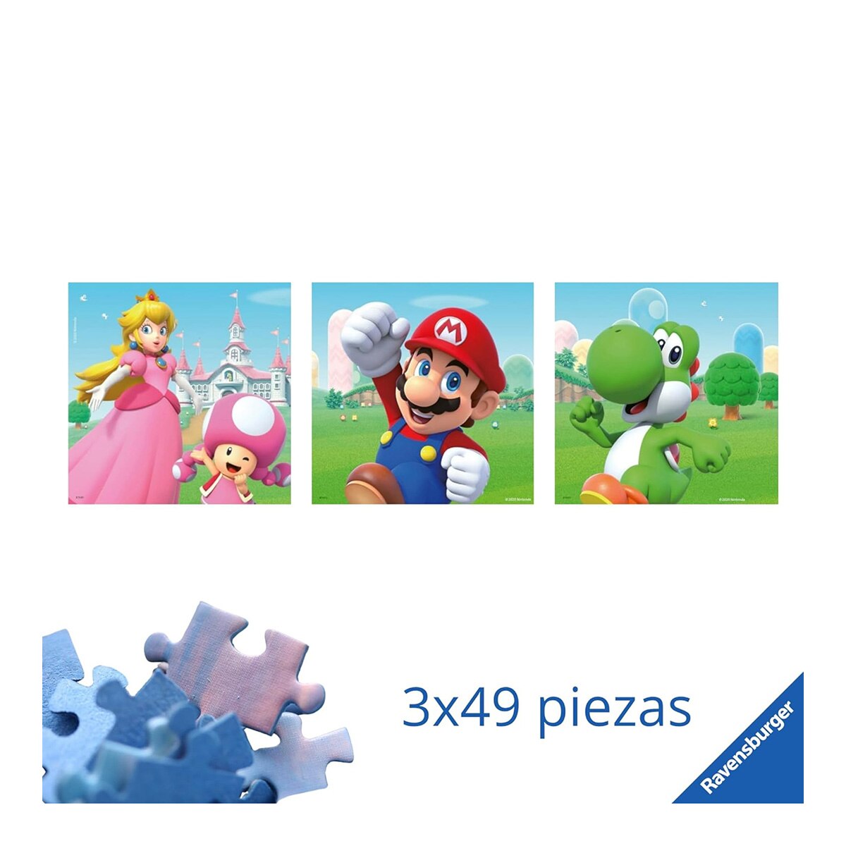 Puzzle Infantil Puzzle 3X49 piezas Super Mario Ravensburger 2