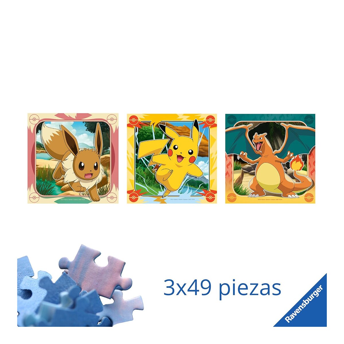 Puzzle Infantil Puzzle 3x49 piezas Pokémon Ravensburger 2