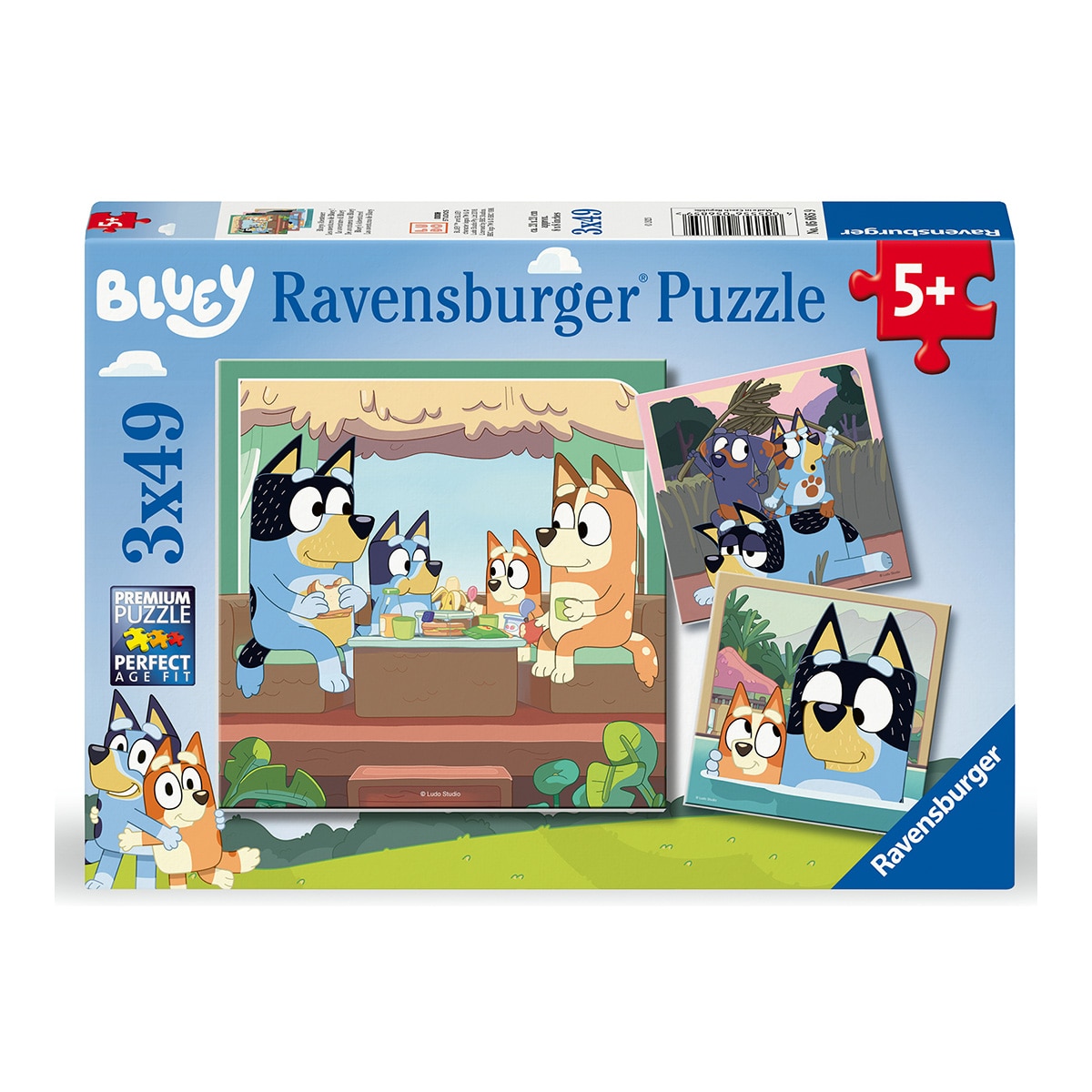 Ravensburger - Puzzle Infantil 3X49 piezas Bluey Ravensburger