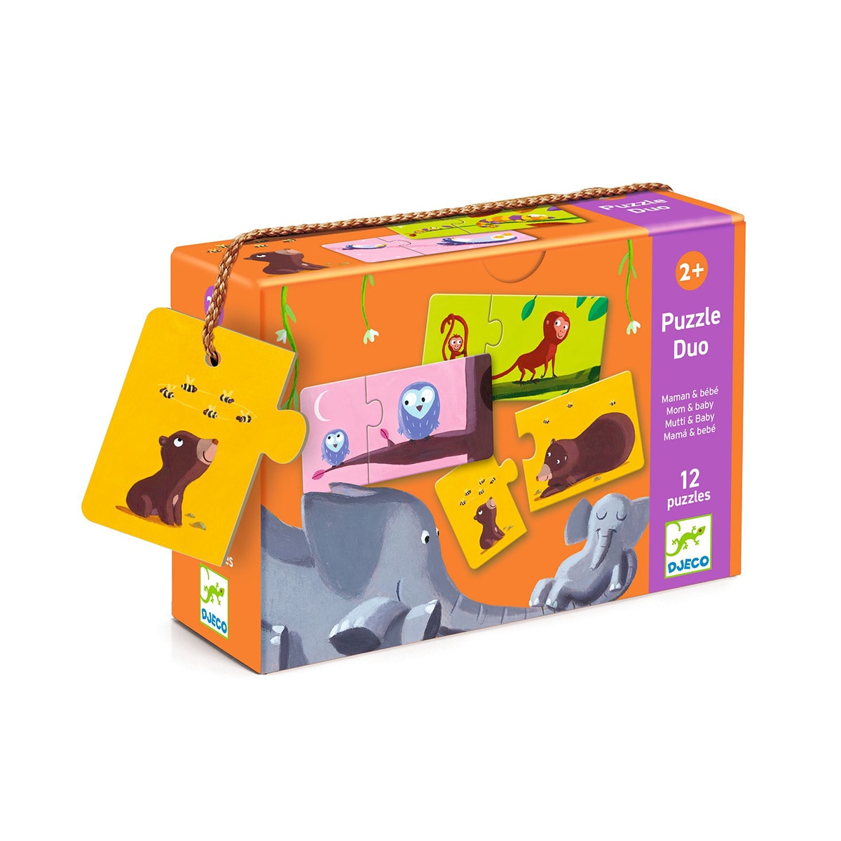 Imagen 0 de Juego 12 Puzzles de 2 piezas Djeco