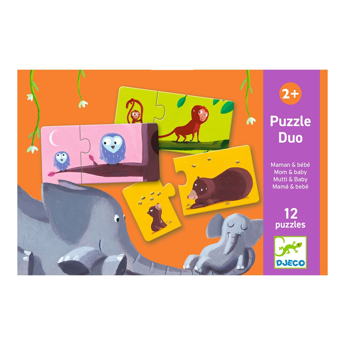 Juego 12 Puzzles de 2 piezas Djeco 2