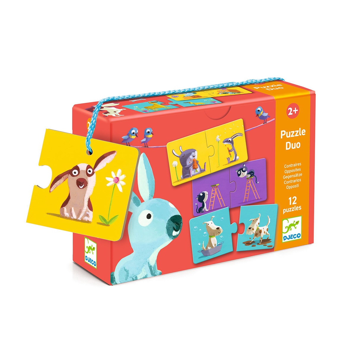 Imagen 0 de Juego 12 Puzzles de 2 piezas Djeco