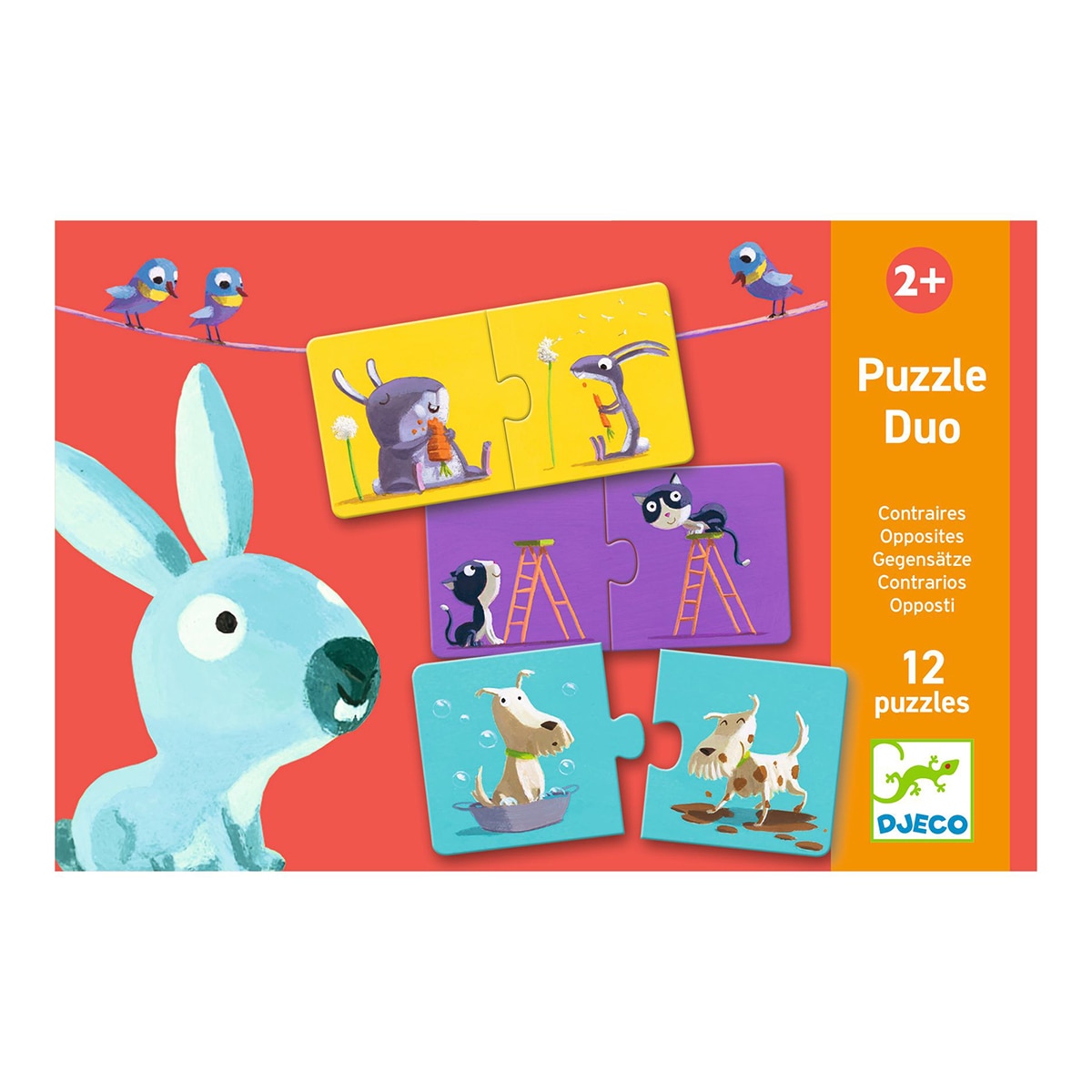 Juego 12 Puzzles de 2 piezas Djeco 2
