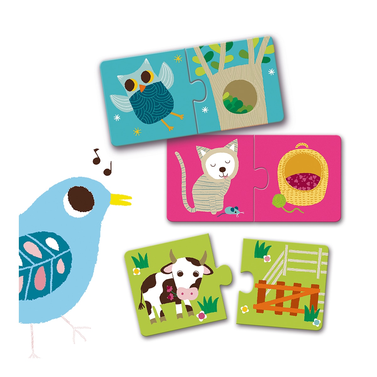 Juego 10 Puzzles de 2 piezas Djeco 4