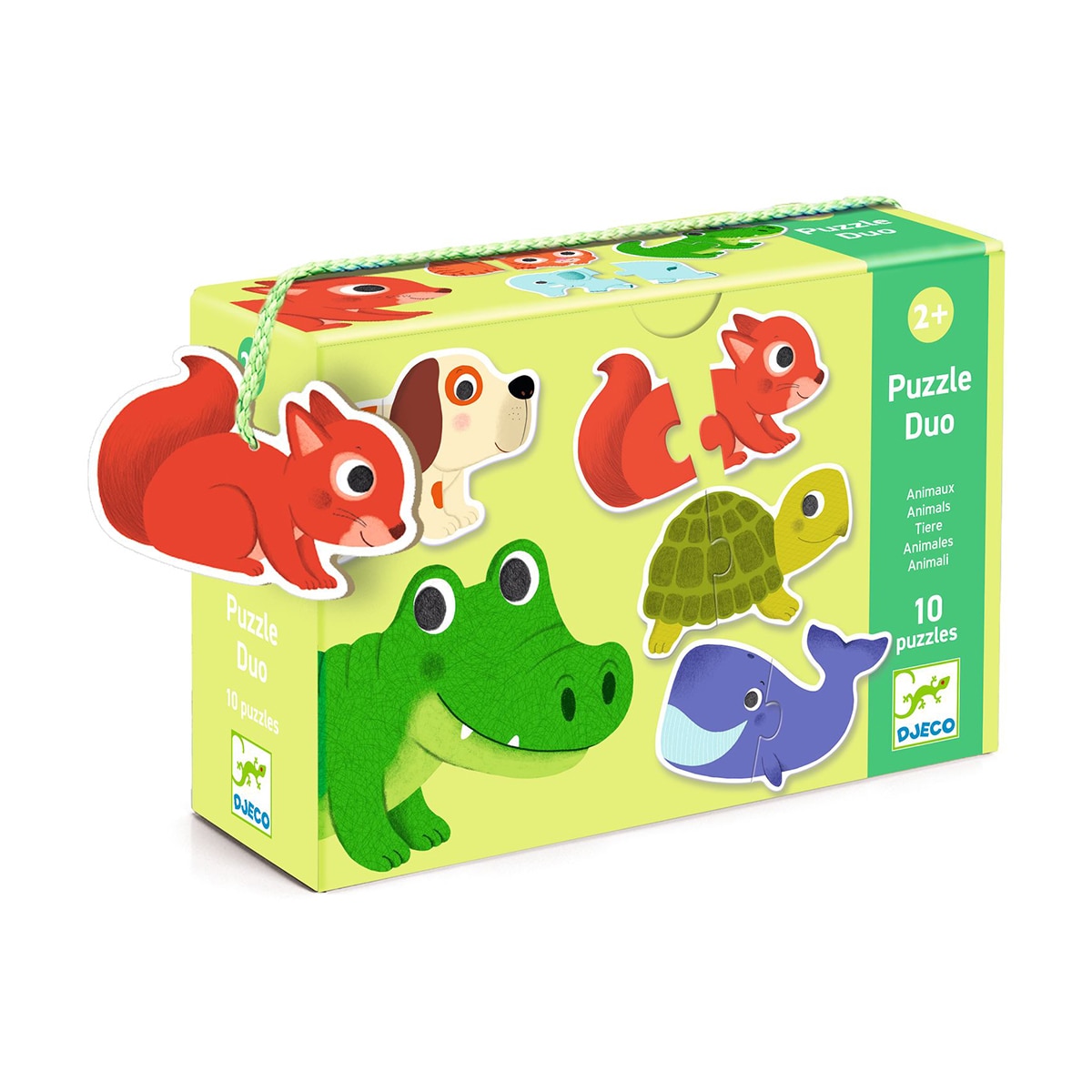 Imagen 0 de Juego 10 Puzzles con silueta de 2 piezas Djeco