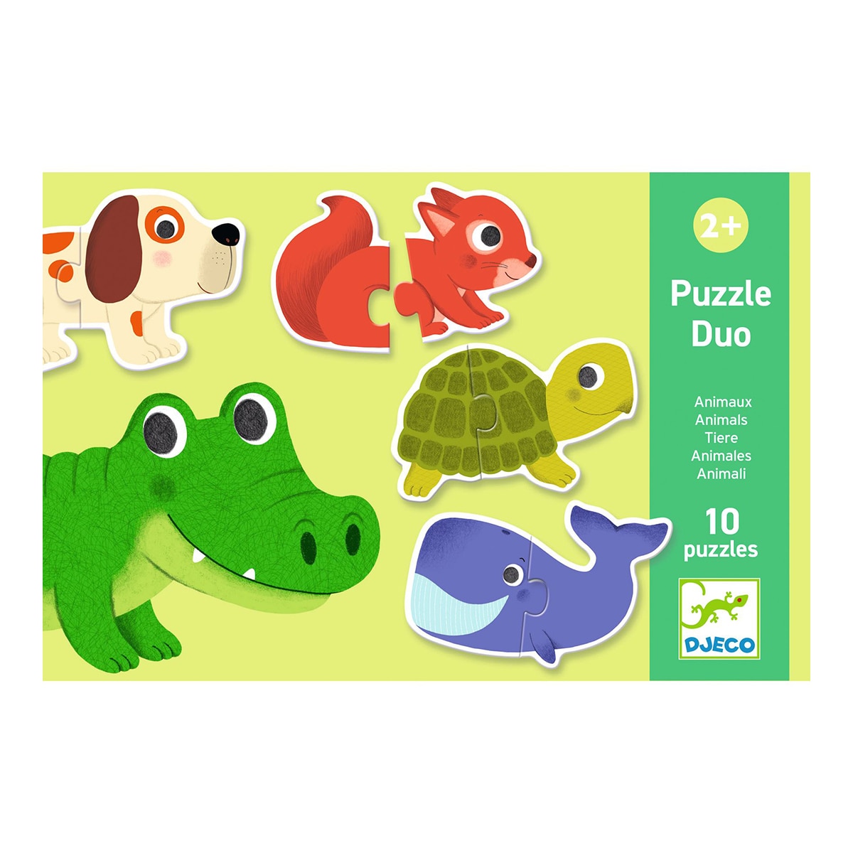 Juego 10 Puzzles con silueta de 2 piezas Djeco 2
