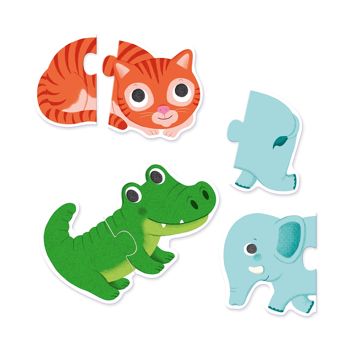 Juego 10 Puzzles con silueta de 2 piezas Djeco 3