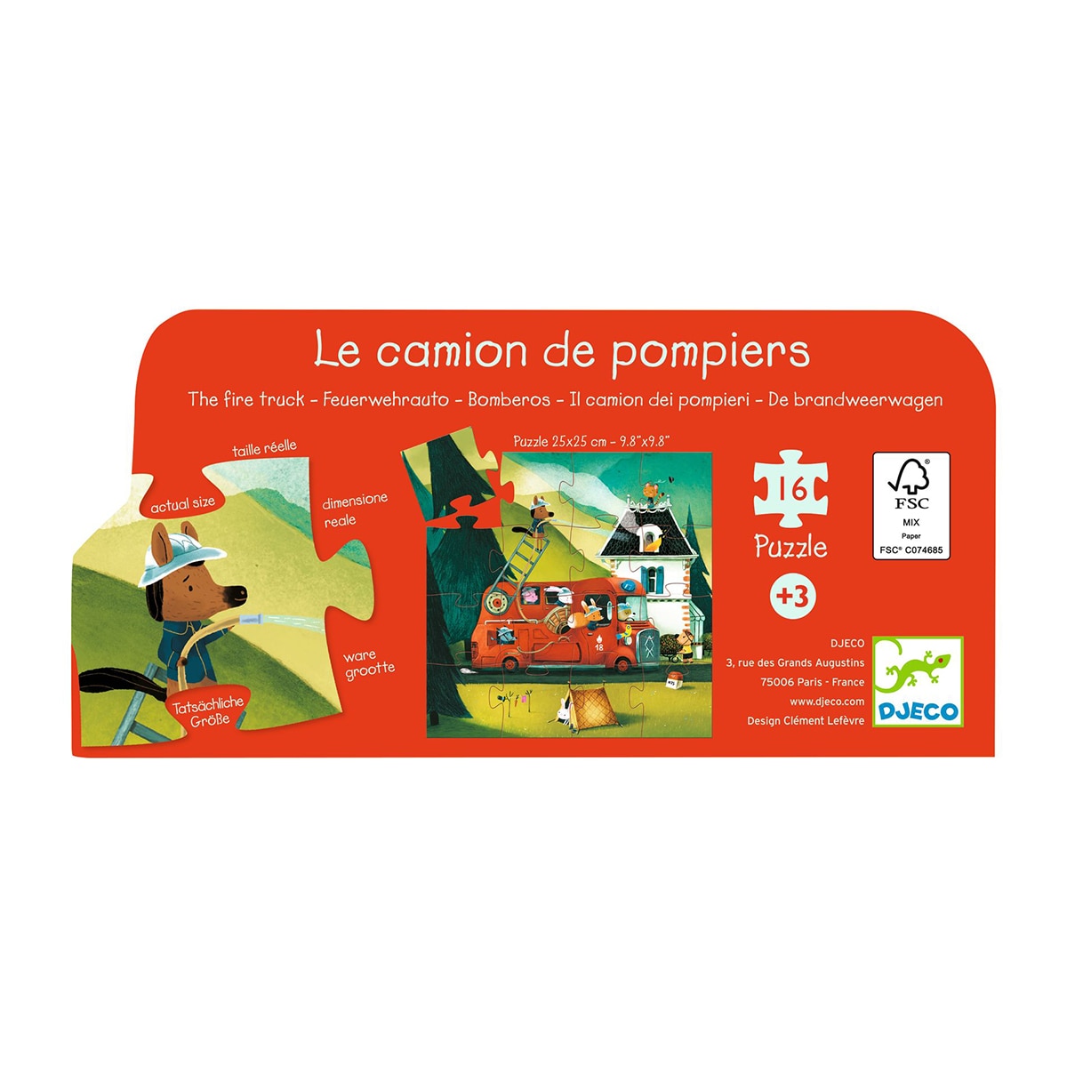 Imagen 4 de Puzzle de cartón de 16 piezas (25 x 25 cm) Djeco