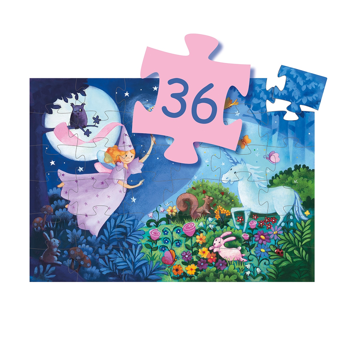 Puzzle de cartón de 36 piezas (42 x 30 cm) Djeco 2