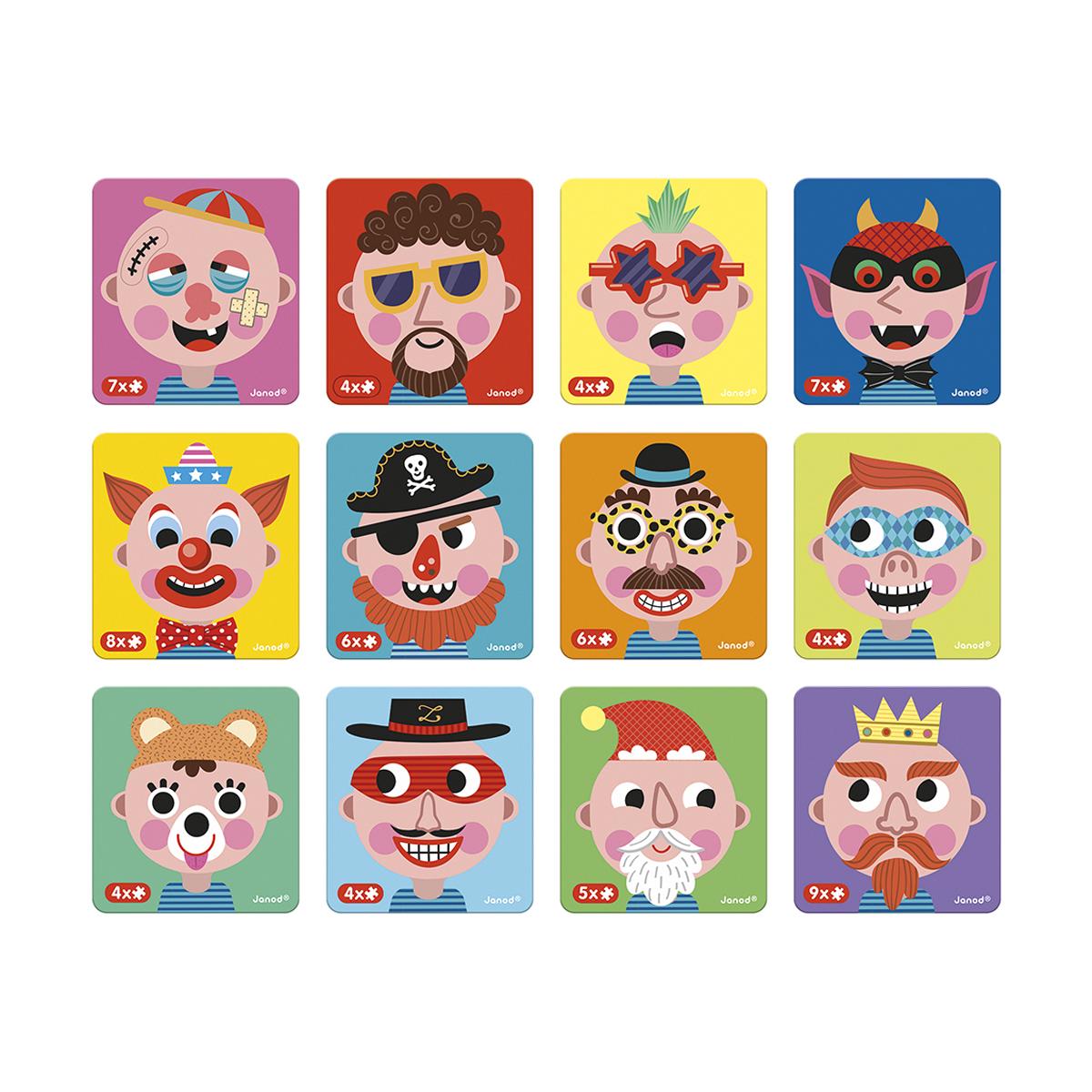 Magneti'Book Crazy Faces Chicos Janod 3