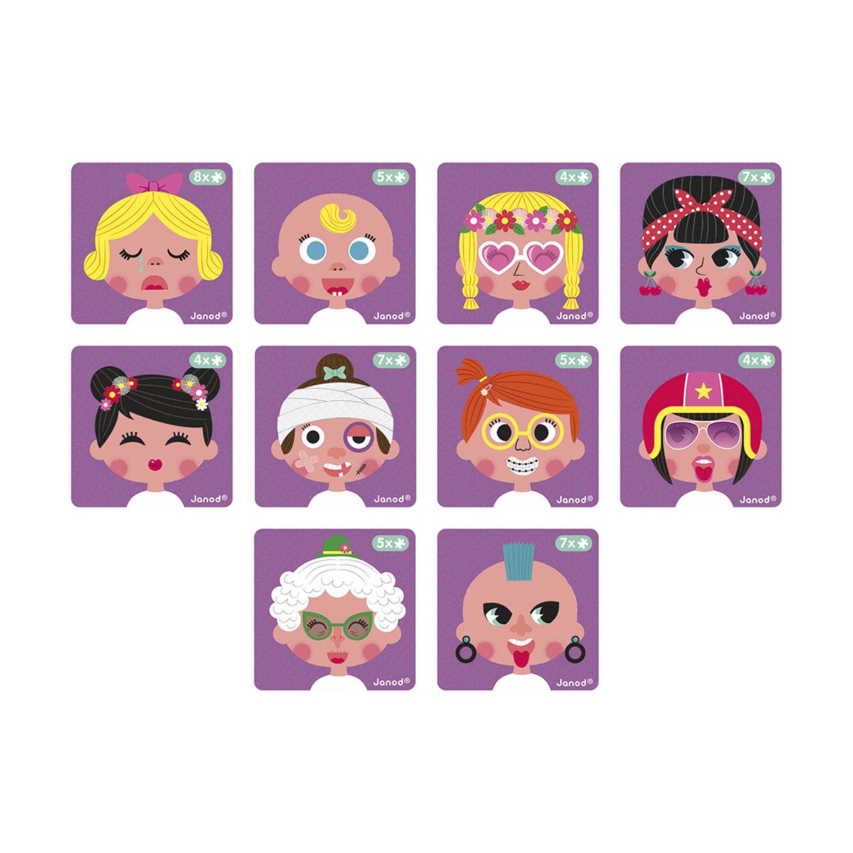 Magneti'Book Crazy Faces Chicas Janod 3