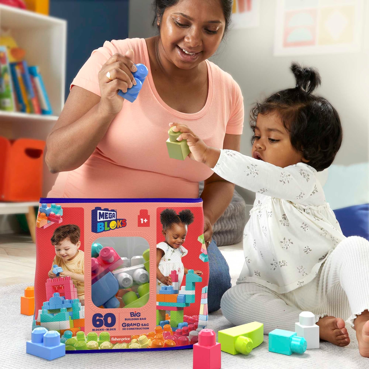 Mega Bloks: Jogo de Construção Mattel Rosa-6