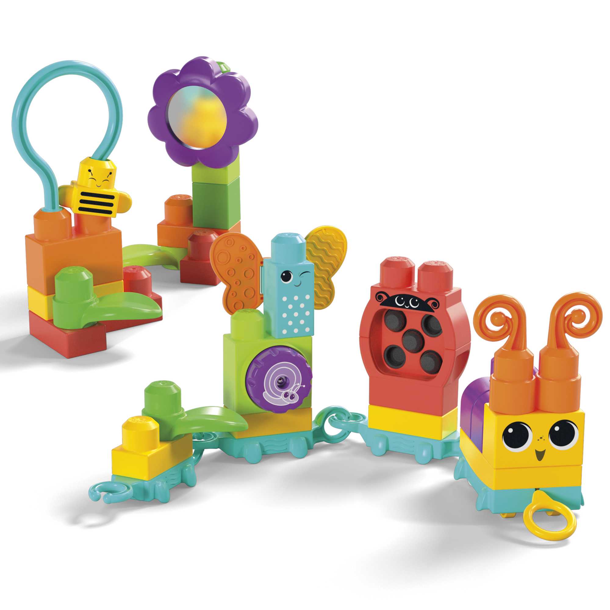Juego de bloques de construcción Tren oruga Mega Bloks 4