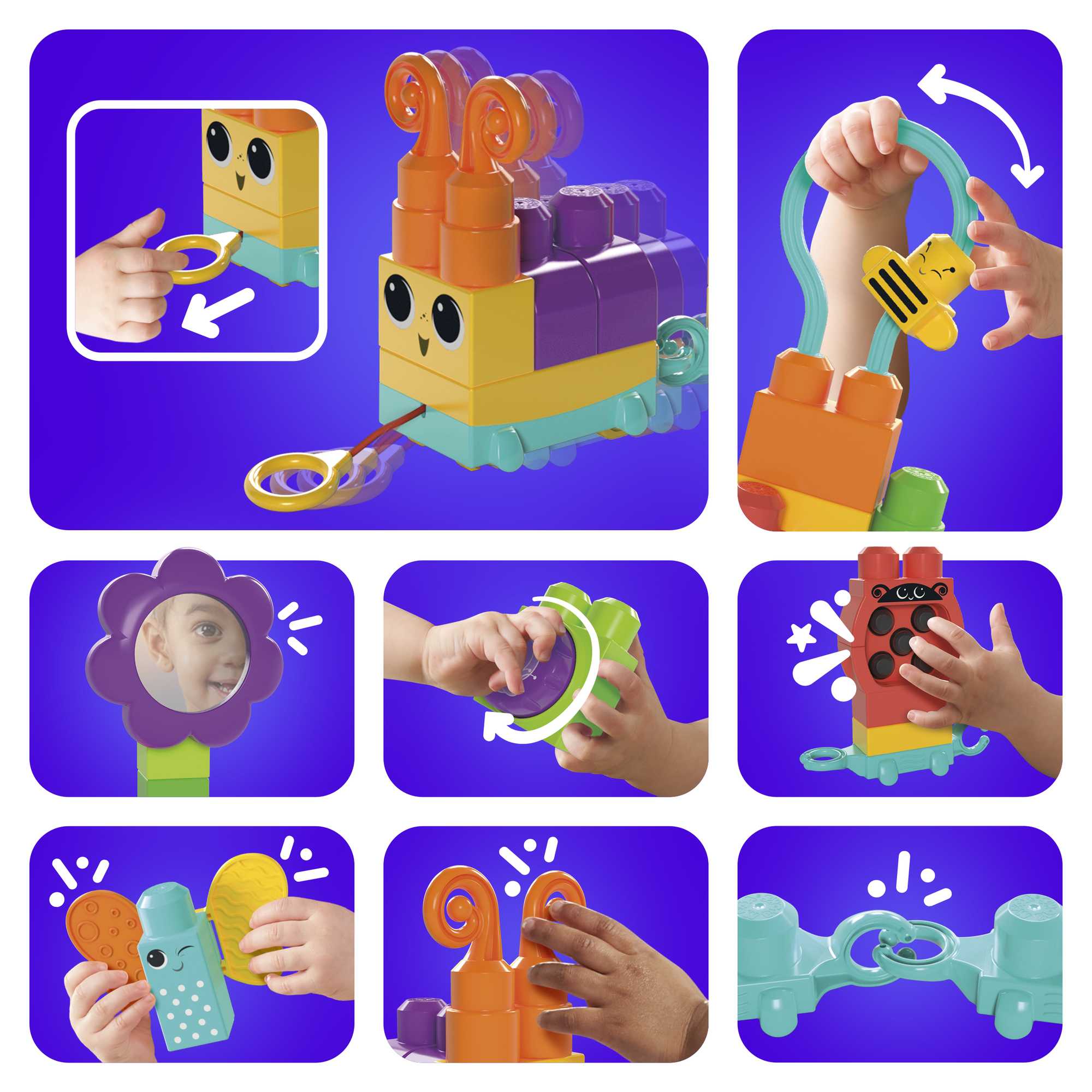 Juego de bloques de construcción Tren oruga Mega Bloks 7