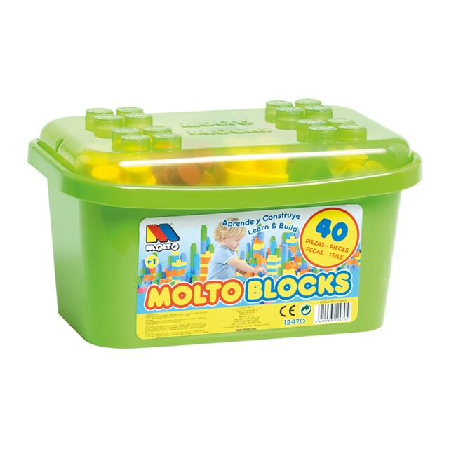Imagen 0 de Cubeta bloques 40 piezas Molto