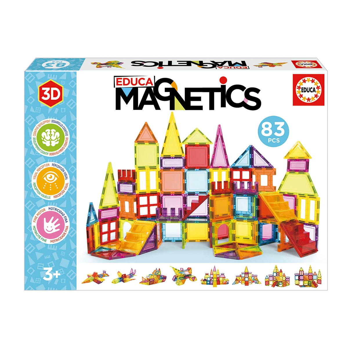 EDUCA – Bloques de construcción 83 piezas Educa Magnetics.