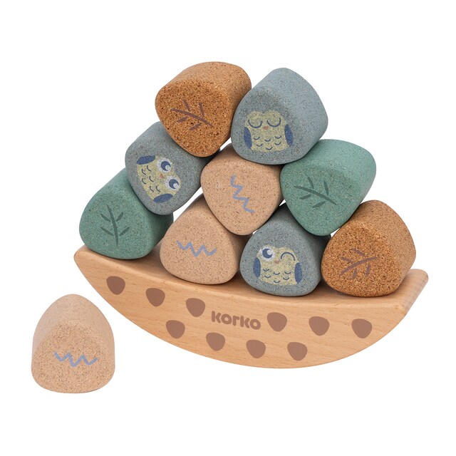 Juego de equilibrio El Búho de corcho Korko