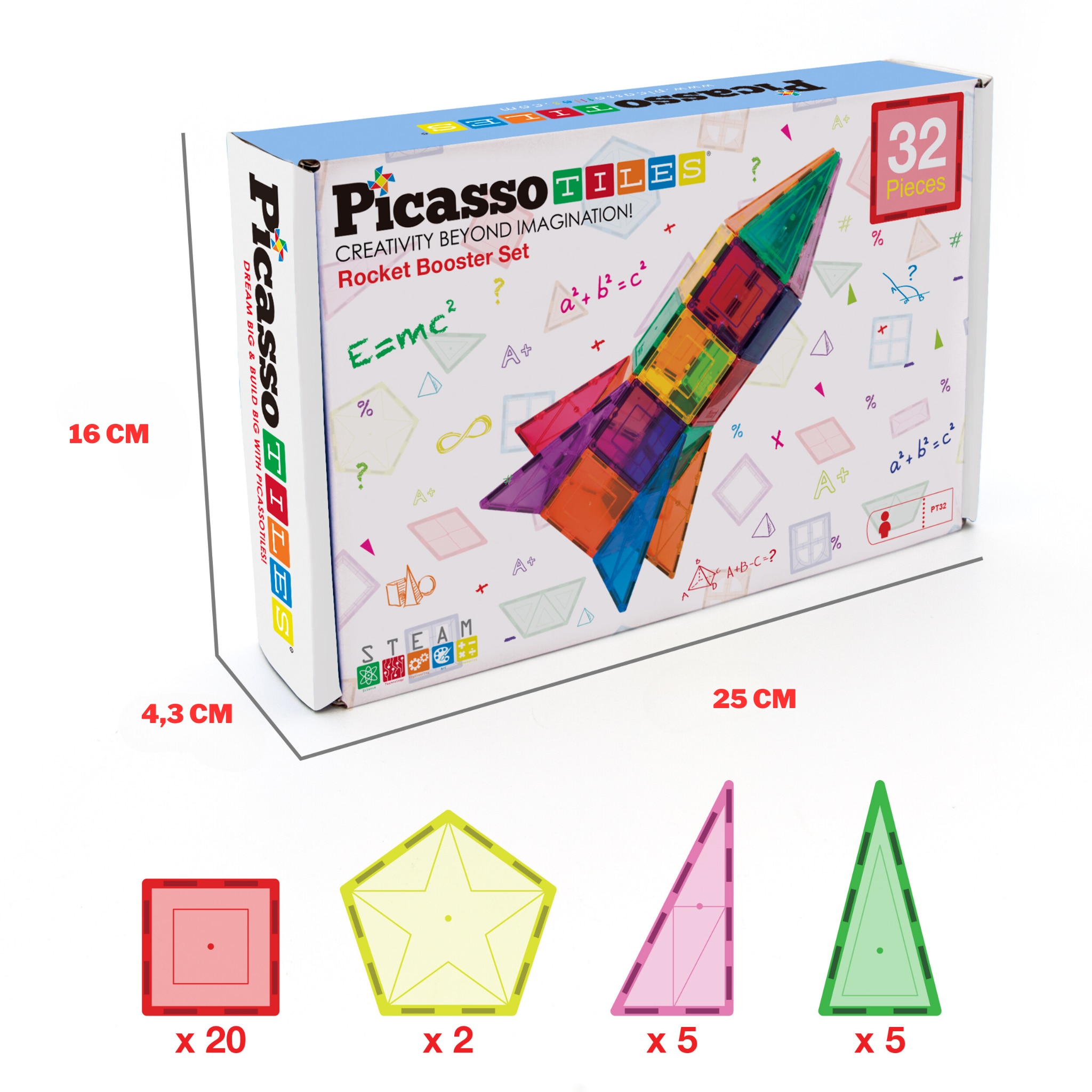 Juego de construcción Bloques magnéticos 32 piezas Picasso Tiles 12