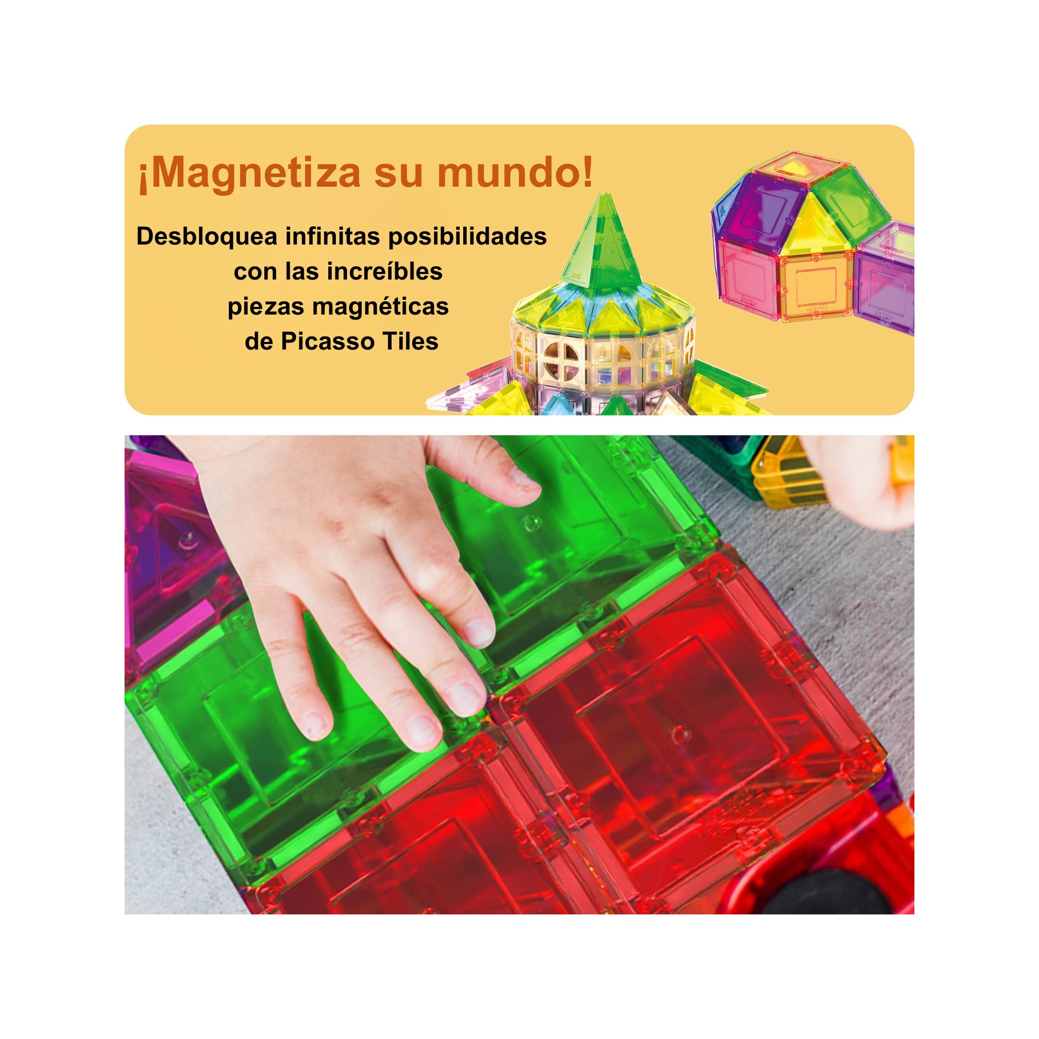 Juego de construcción Bloques magnéticos 61 piezas Picasso Tiles 10
