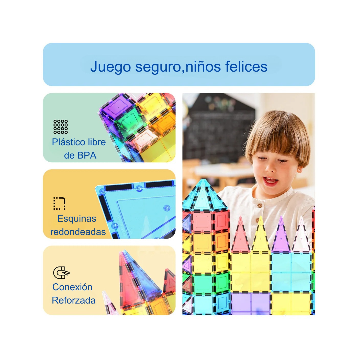 Juego de construcción Bloques magnéticos 61 piezas Picasso Tiles 13