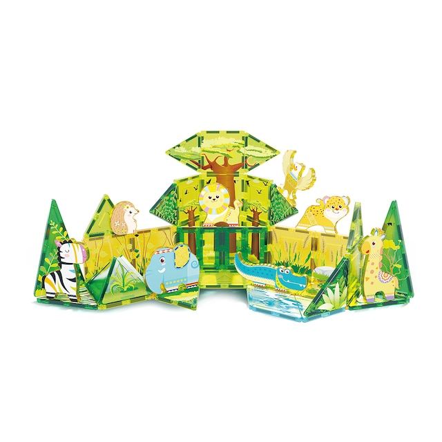 Juego de construcción Bloques magnéticos Safari 8 Figuras Picasso Tiles