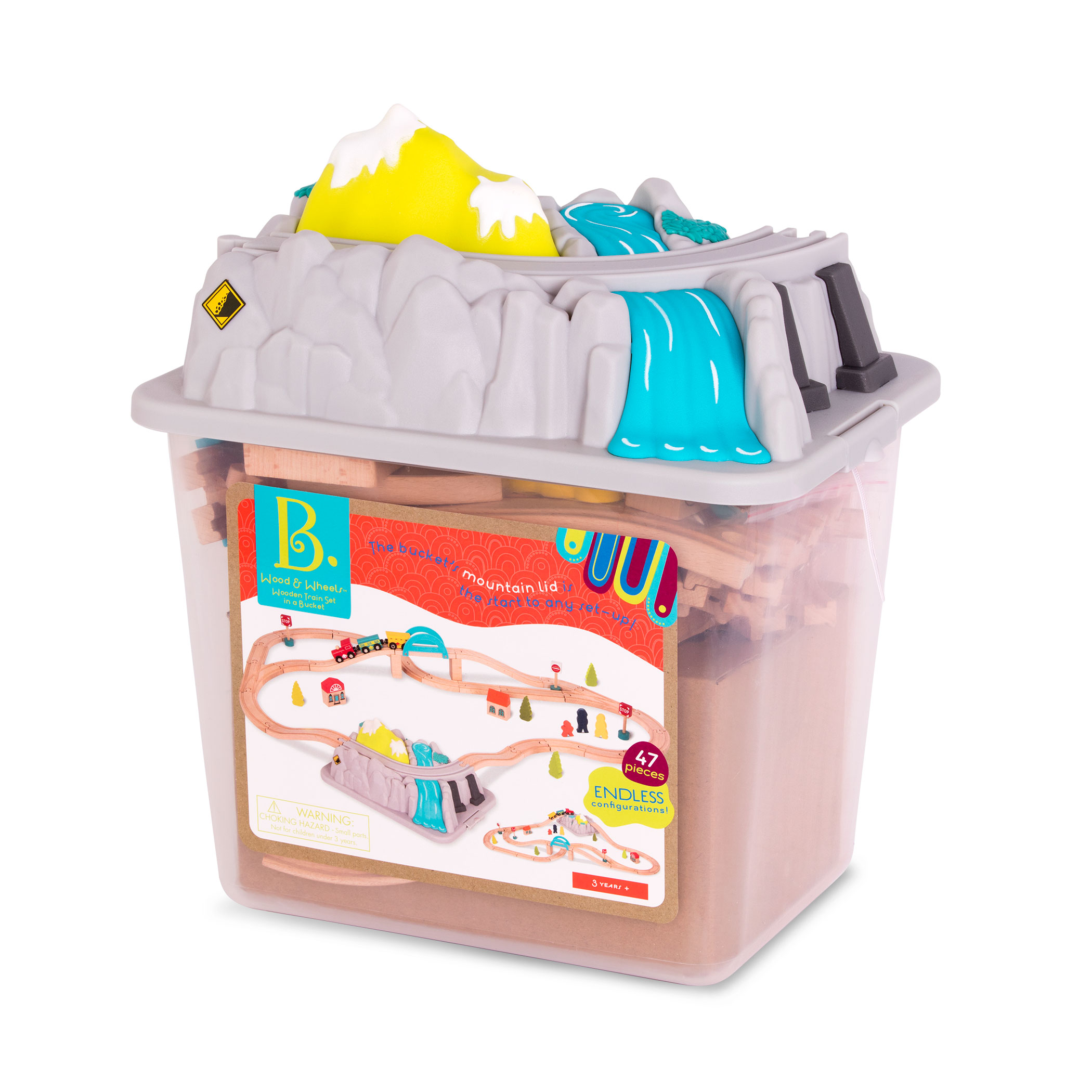 Set circuito tren de madera B toys 12