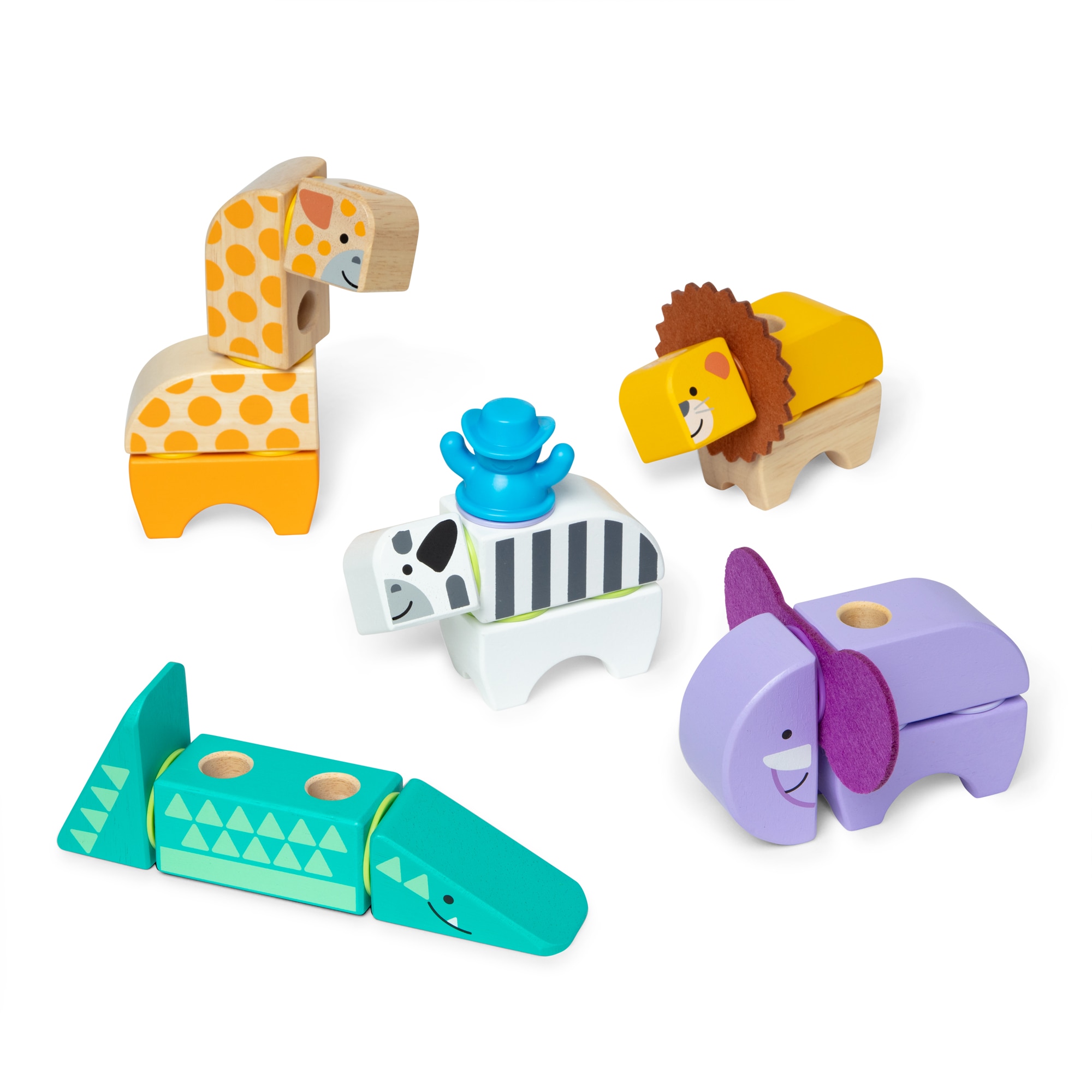 Set de construcción Blockables Safari Animals 34 piezas Melissa & Doug 2