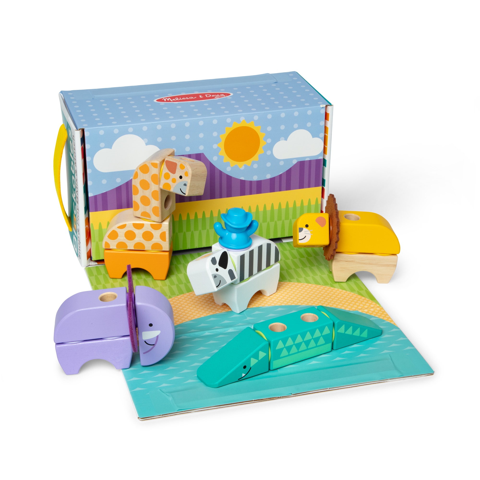 Set de construcción Blockables Safari Animals 34 piezas Melissa & Doug 3