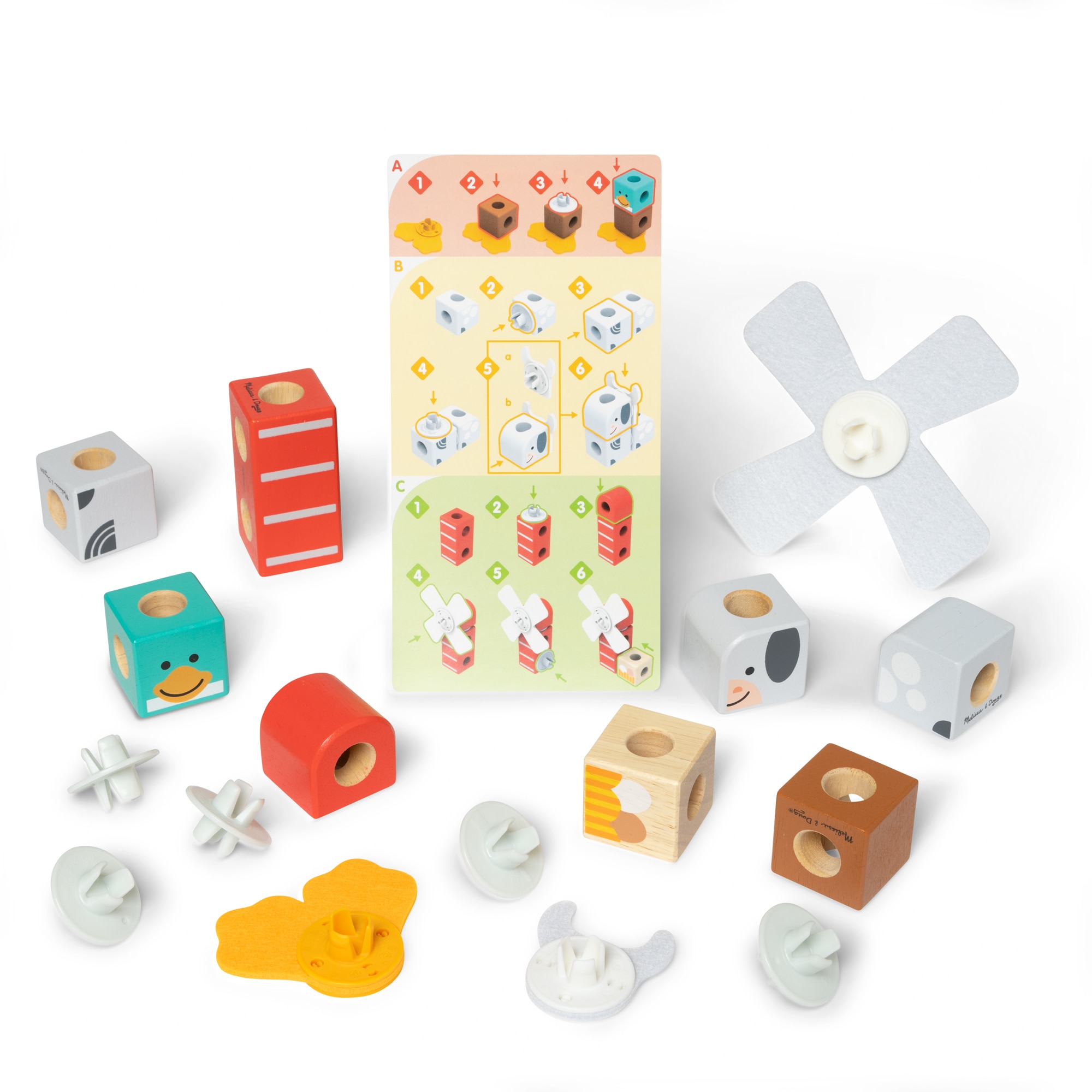 Set de construcción Blockables Farm Friends 16 piezas Melissa & Doug 2