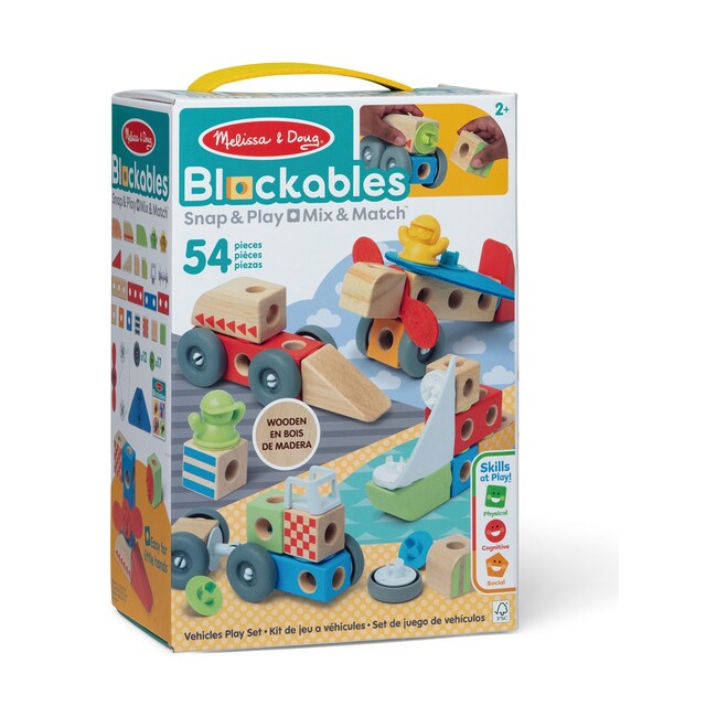 Imagen 0 de Set de construcción Blockables Vehicles 54 piezas Melissa & Doug