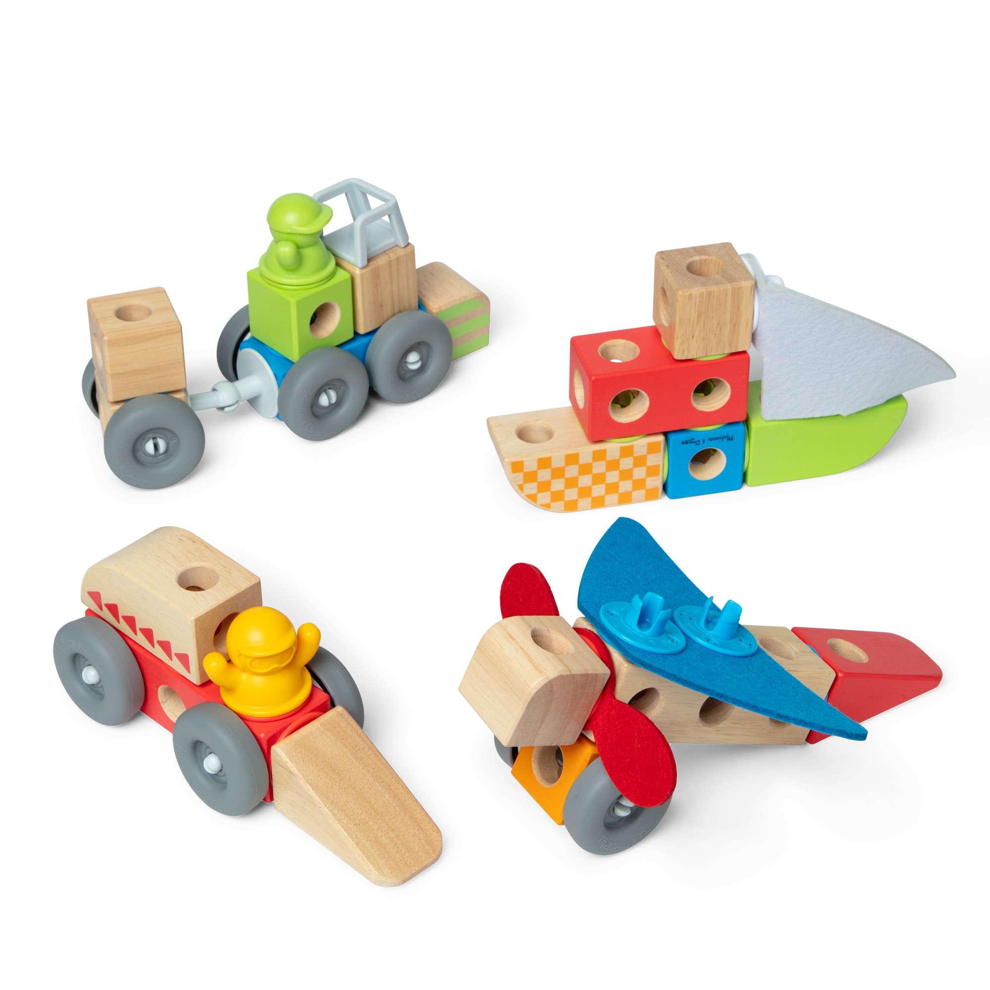 Set de construcción Blockables Vehicles 54 piezas Melissa & Doug 2