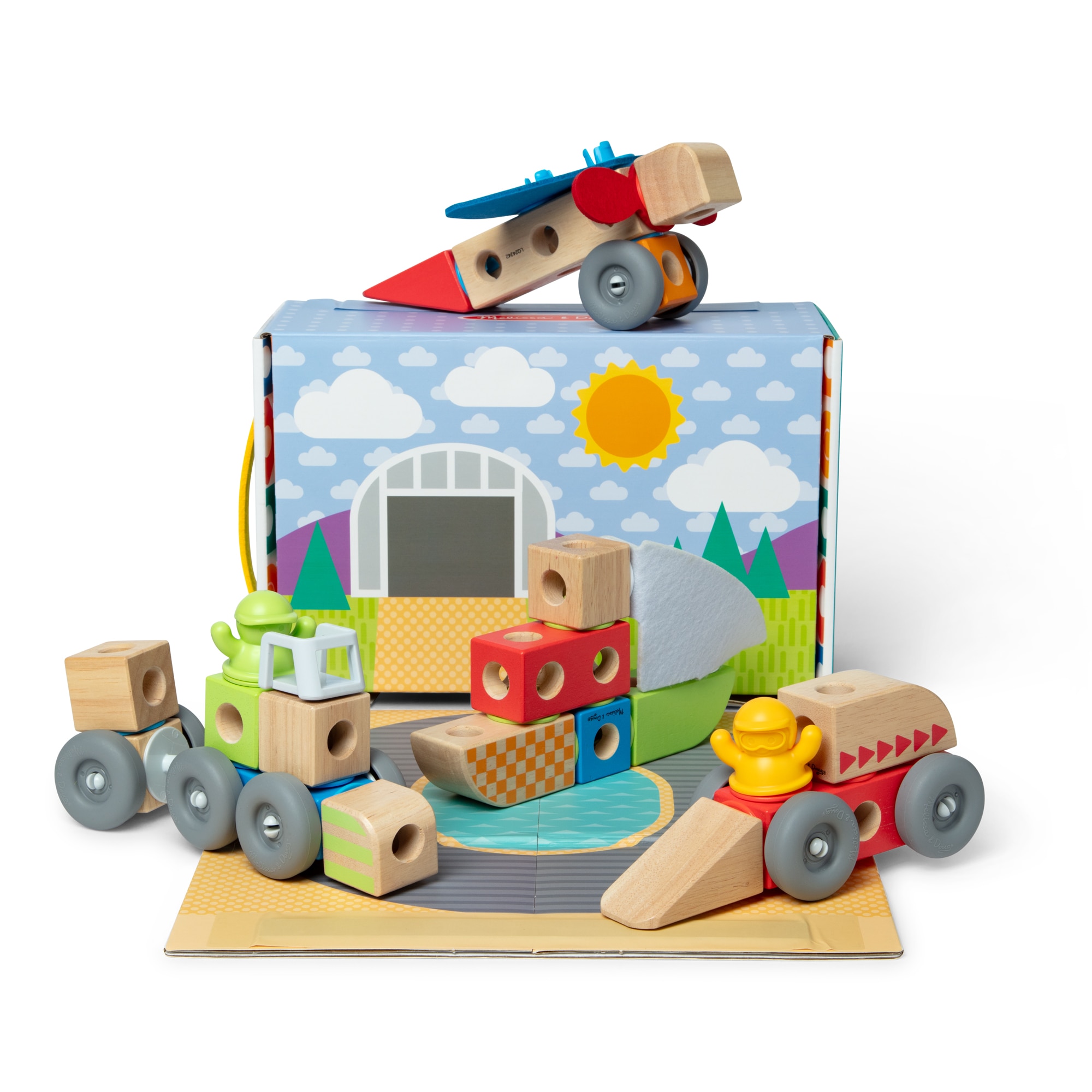 Set de construcción Blockables Vehicles 54 piezas Melissa & Doug 3