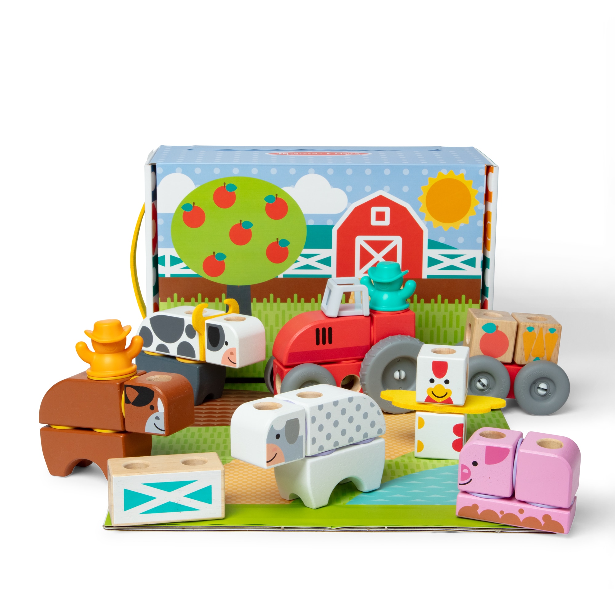 Set de construcción Blockables Farm 56 piezas Melissa & Doug 3