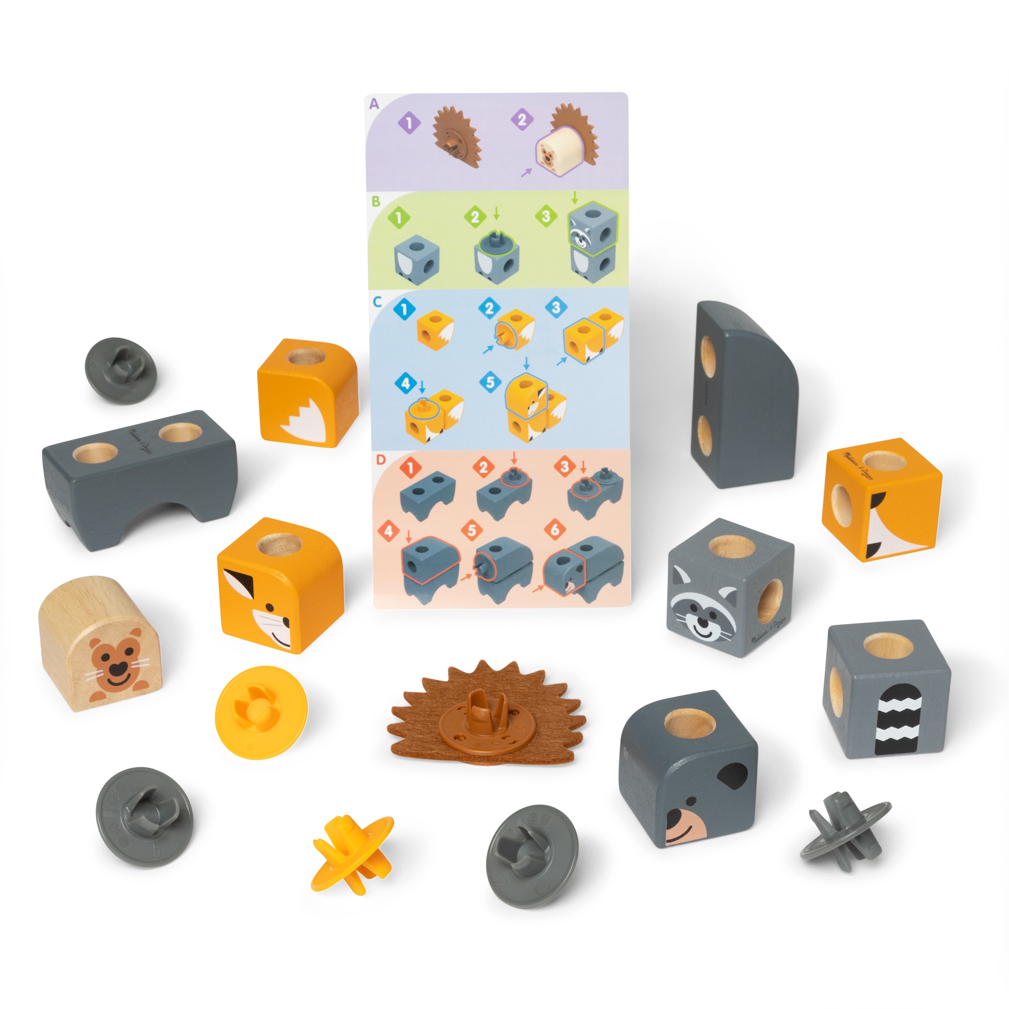 Set de construcción Blockables Woodland Creatures 16 piezas Melissa & Doug 2