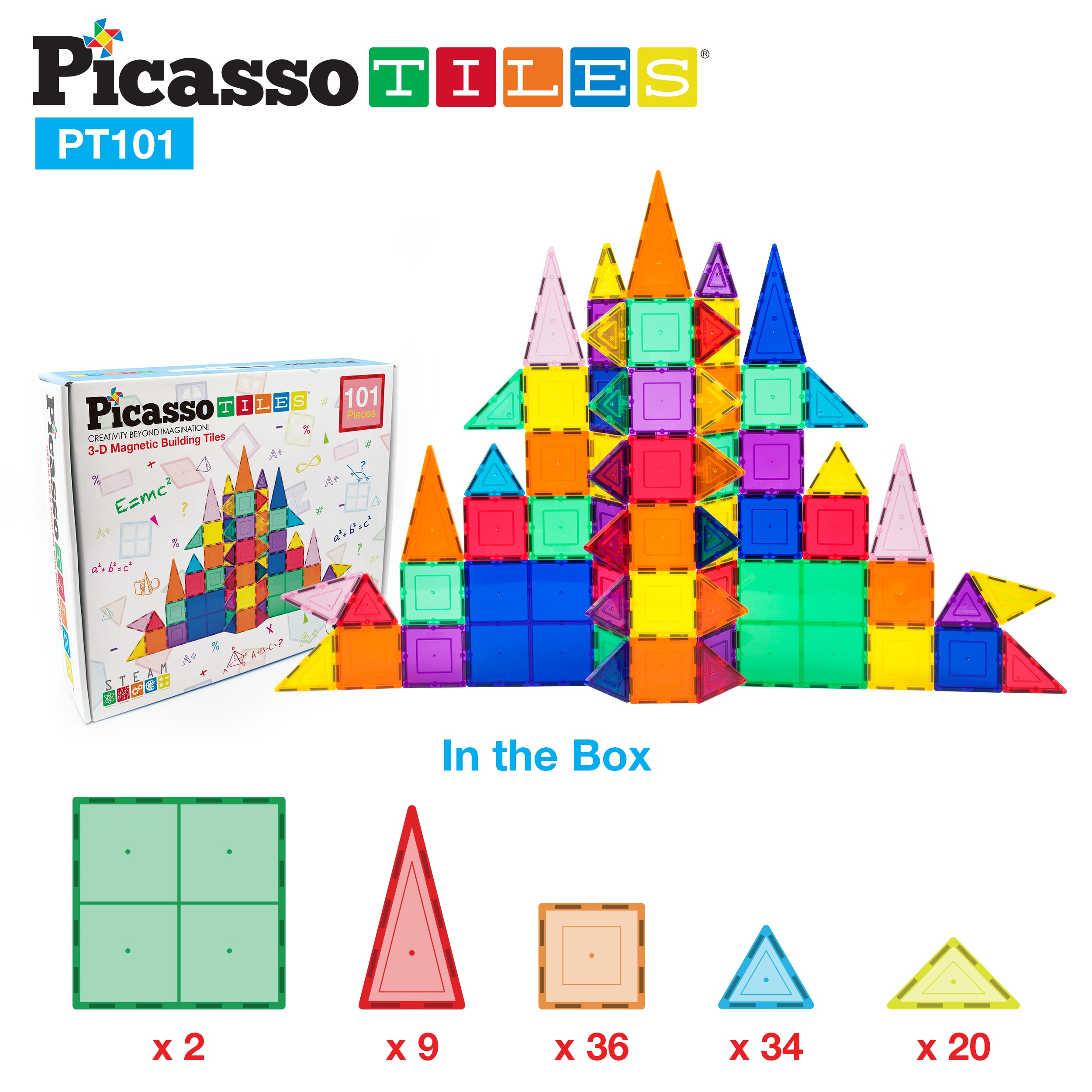 Set de construcción Picasso Tiles bloques magnéticos Cefa Toys 2