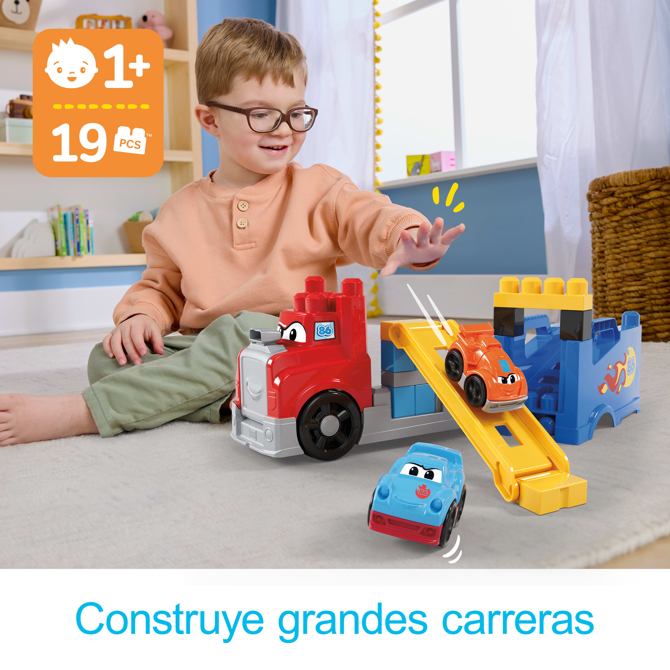 Camión carreras y construcción con bloques Mega Bloks 2