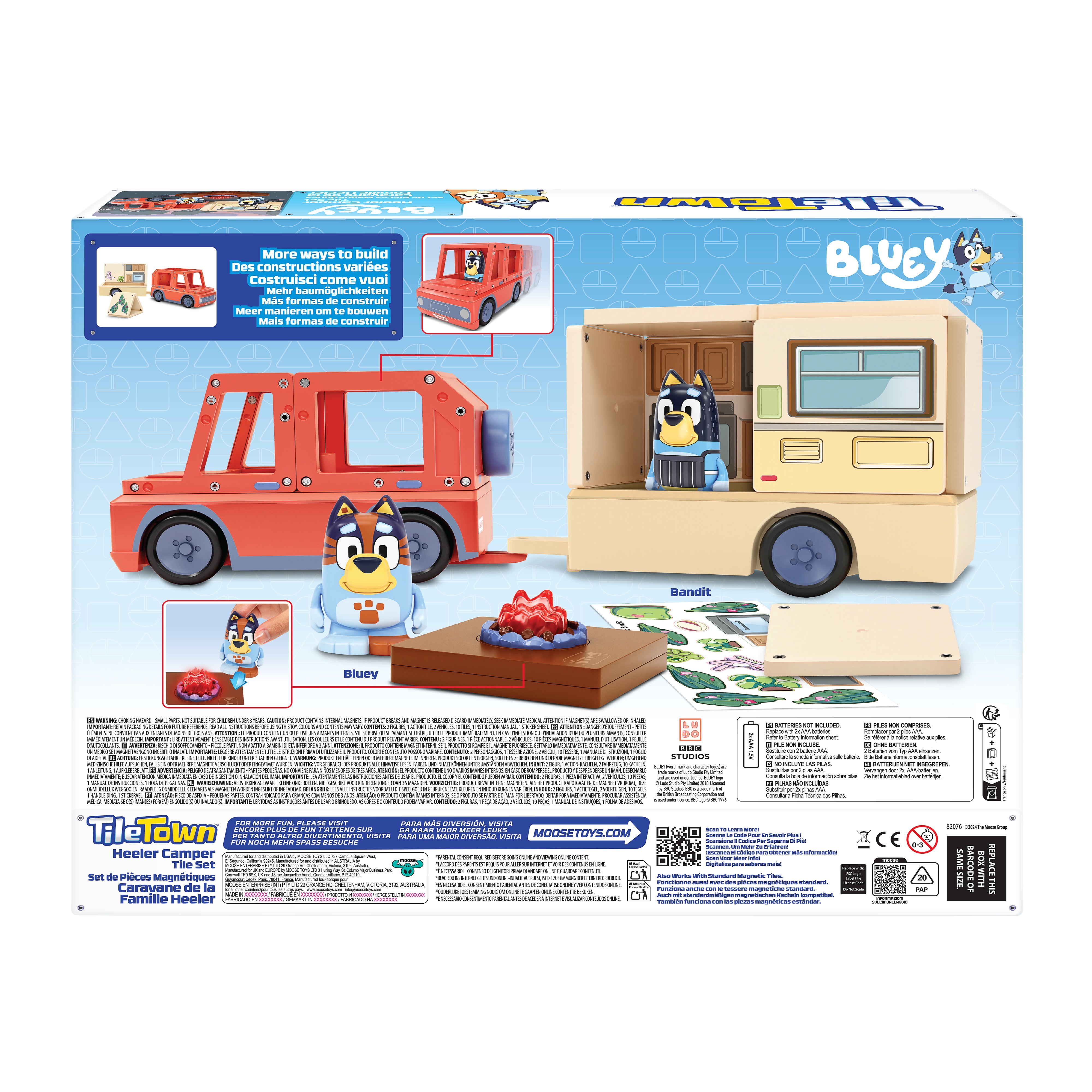 Juego de construcción Bluey Campervan Tile Town Moose 4
