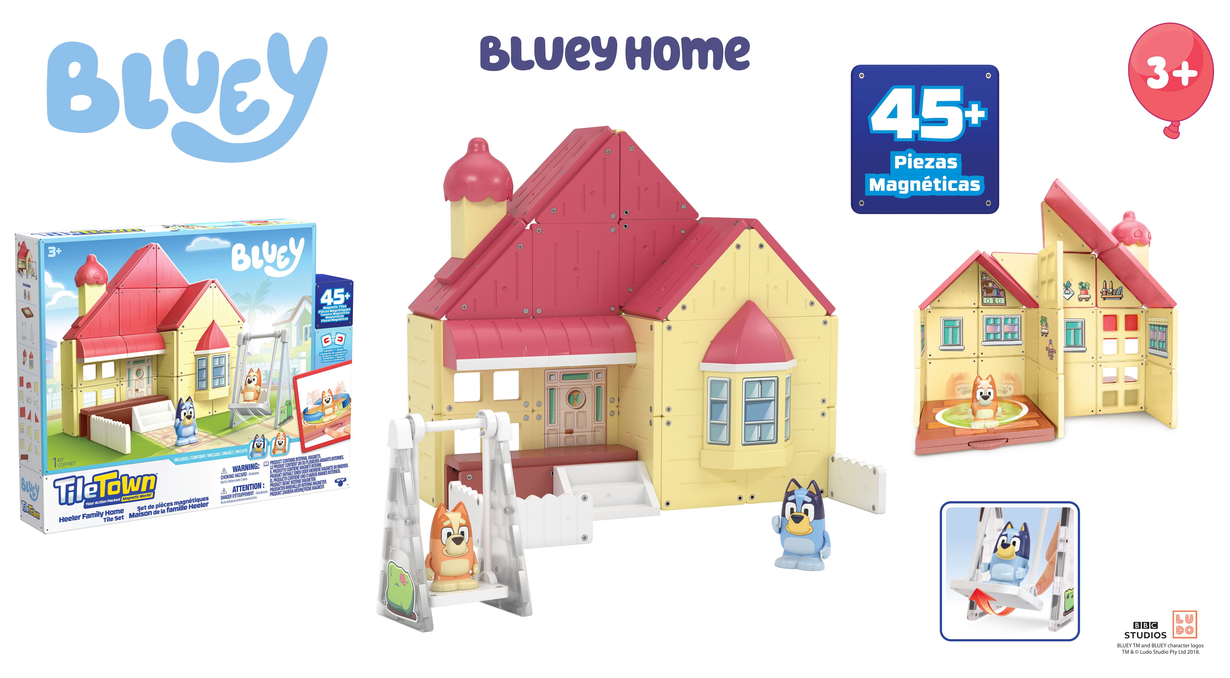 Juego de construcción Bluey Home Tile Town Moose 4