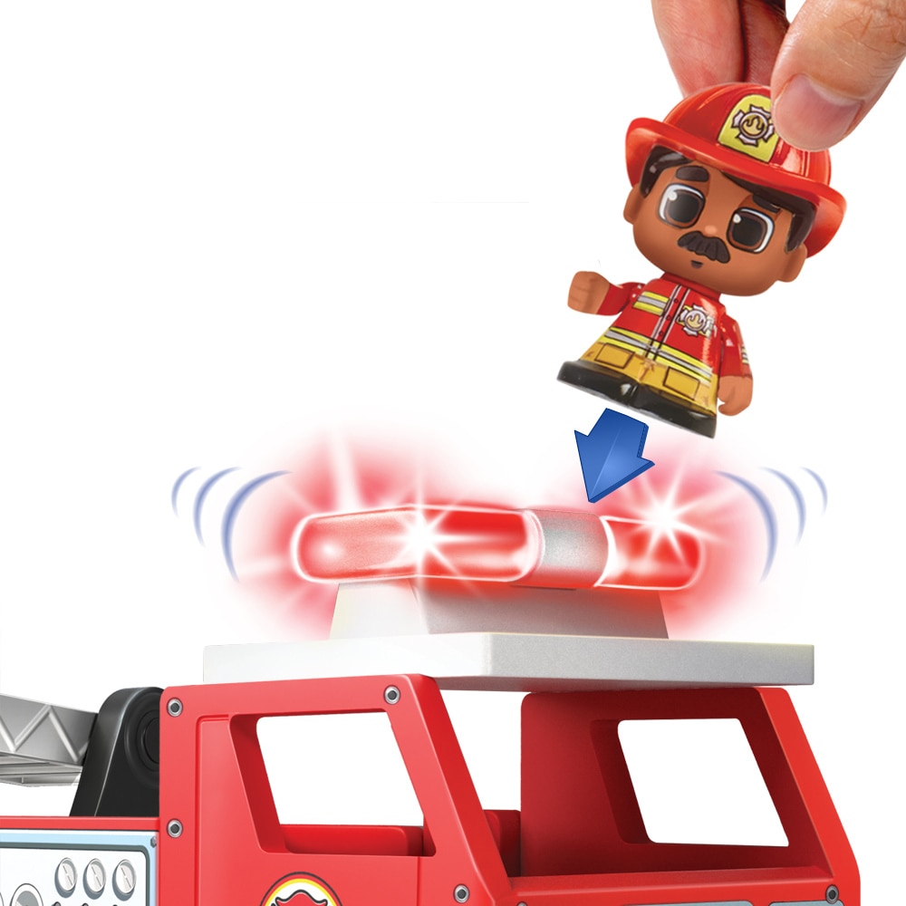 Juego de construcción Fire Truck Tile Town Moose 4