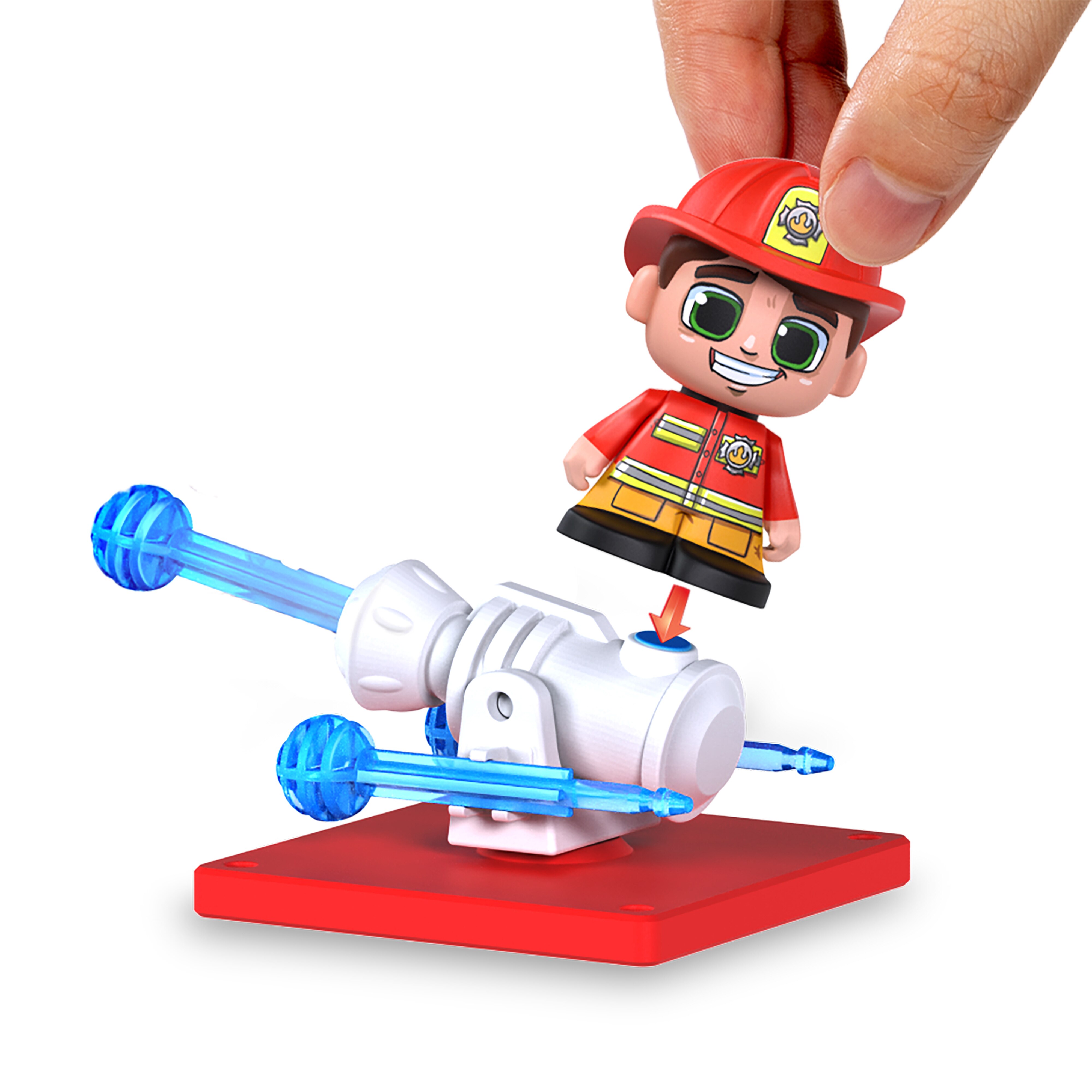 Juego de construcción Fire Truck Tile Town Moose 5