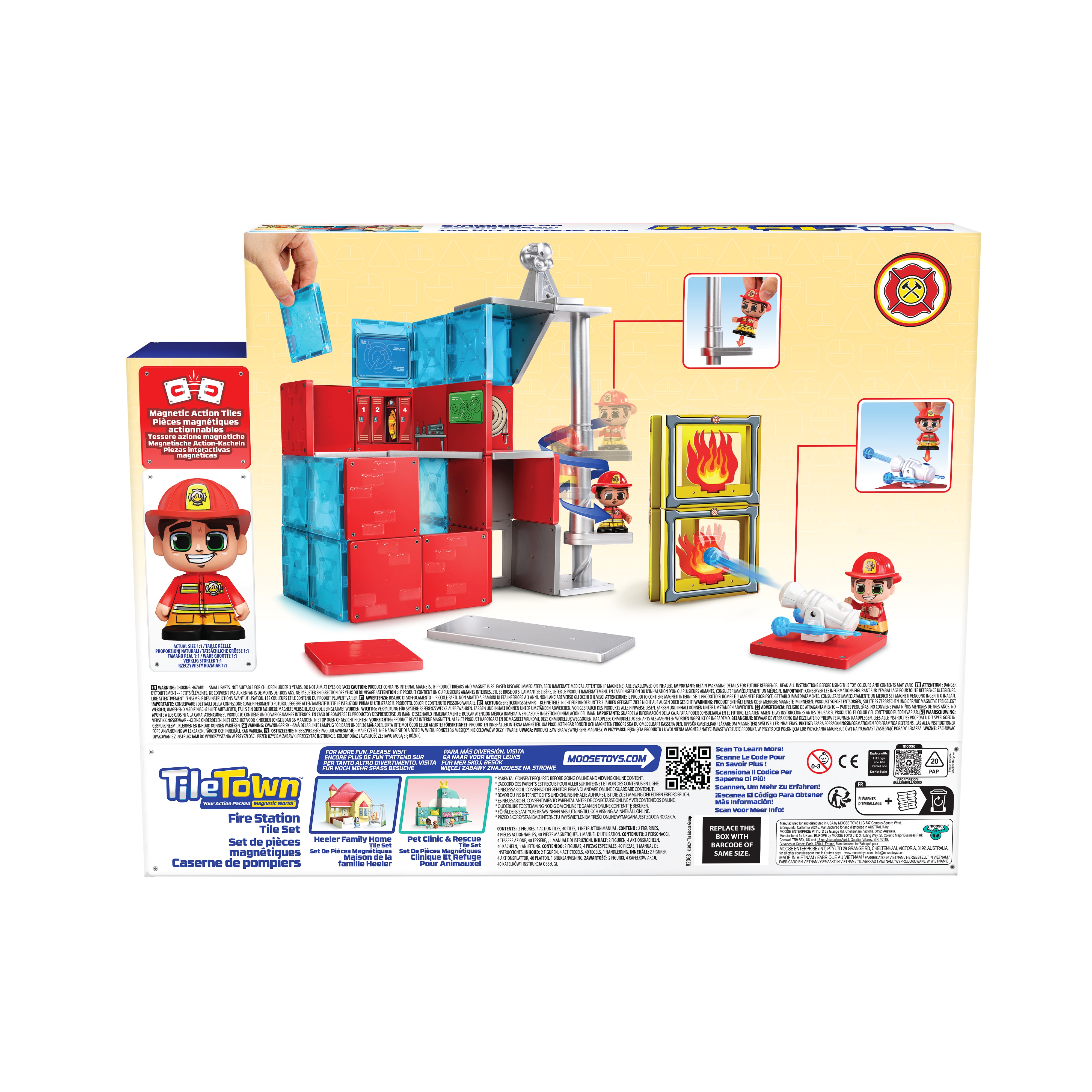 Juego de construcción Fire Station Tile Town Moose 5