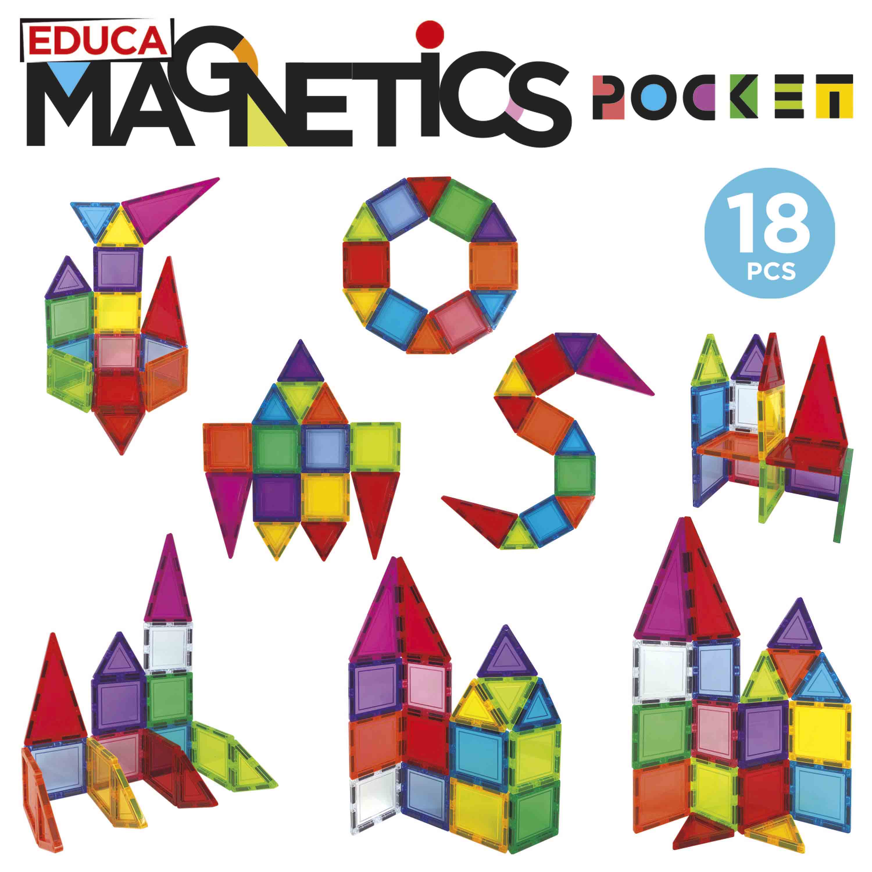 Bloques Magnéticos Pocket 18 piezas Educa Magnetics 3