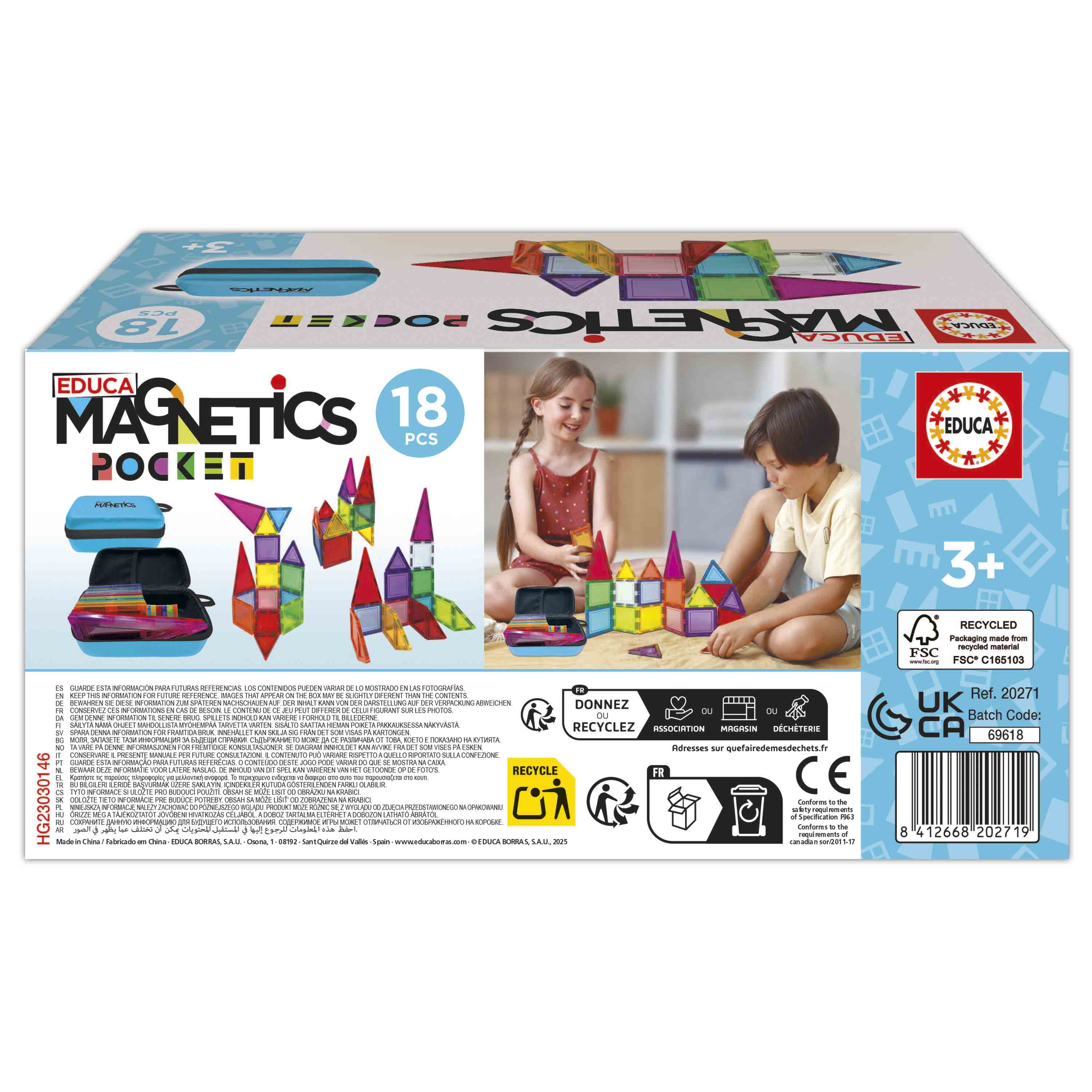 Bloques Magnéticos Pocket 18 piezas Educa Magnetics 5